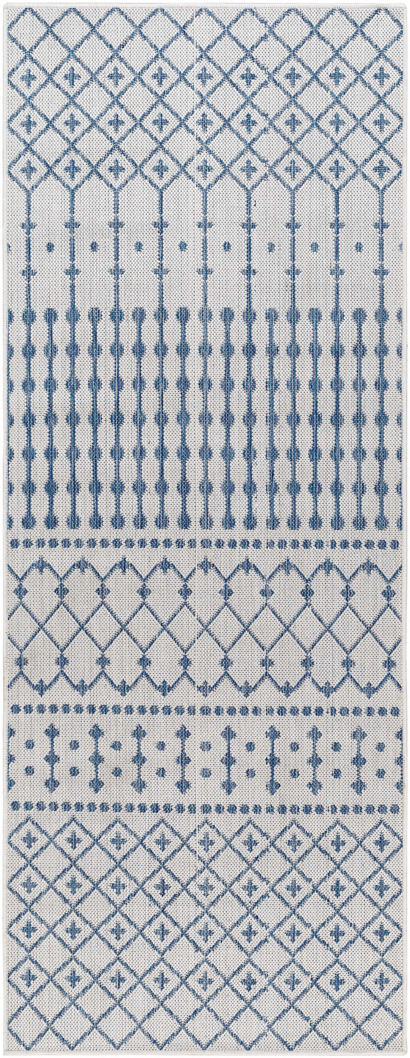 Lali Blue & Gray Outdoor Area Rug - Clearance by Boutique Rugs