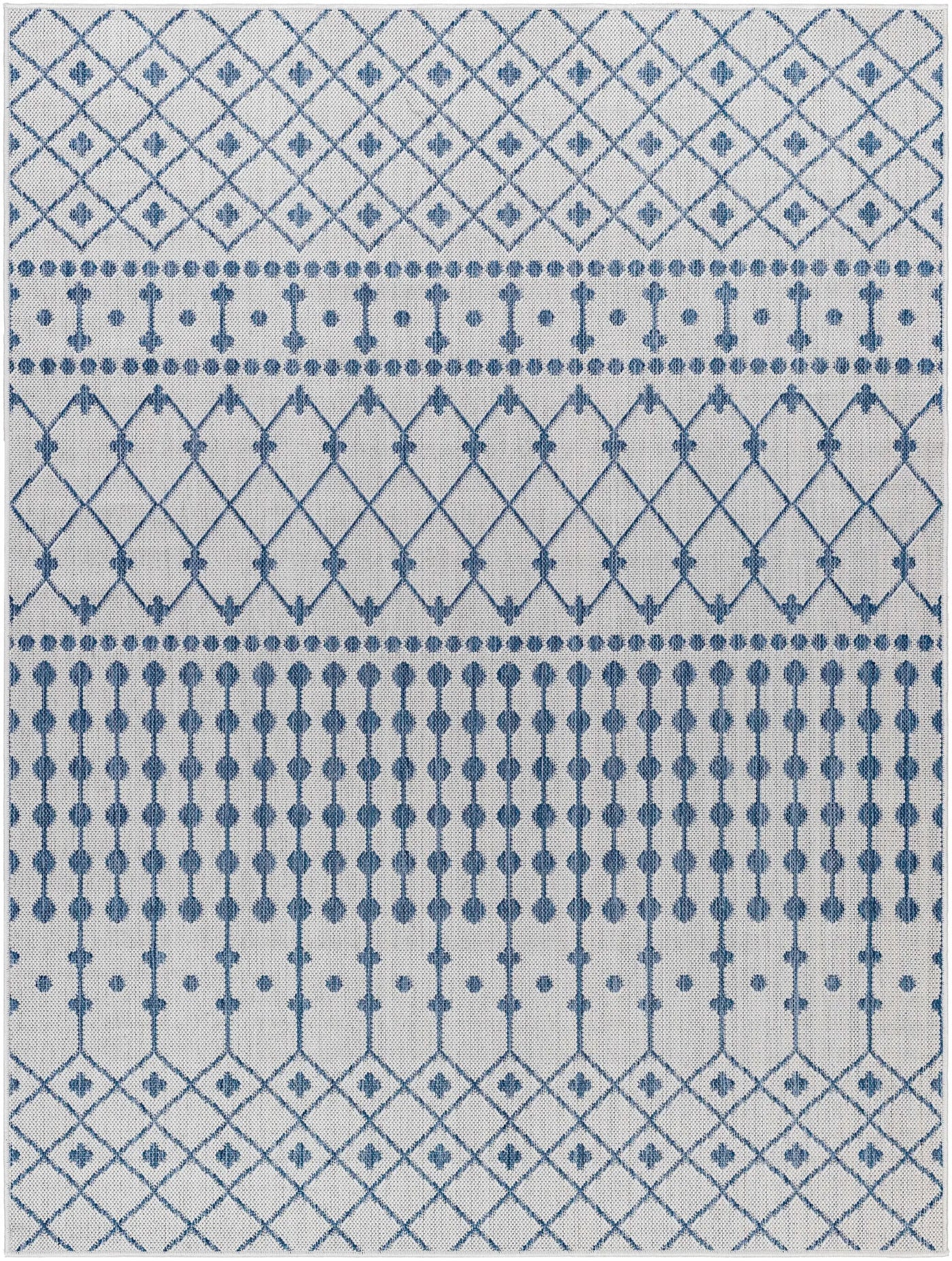 Lali Blue & Gray Outdoor Area Rug - Clearance by Boutique Rugs