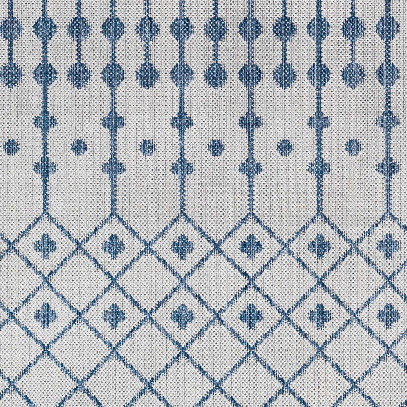 Lali Blue & Gray Outdoor Area Rug - Clearance by Boutique Rugs