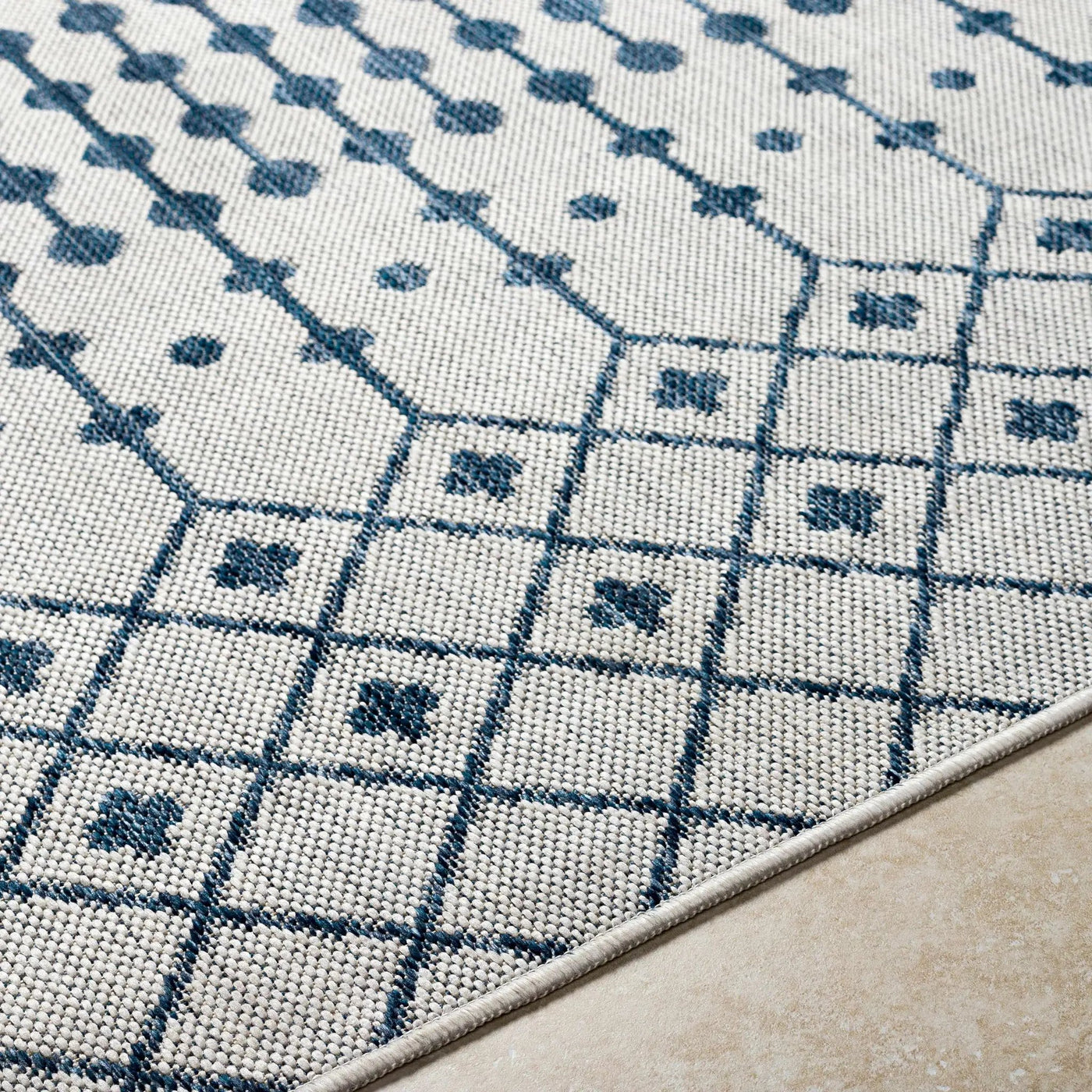 Lali Blue & Gray Outdoor Area Rug - Clearance by Boutique Rugs