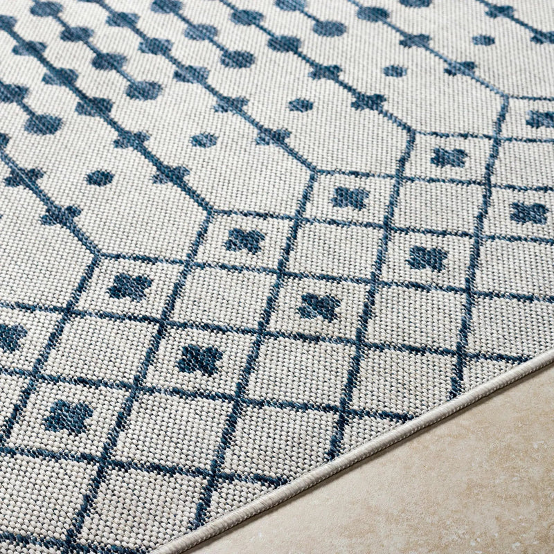Lali Blue & Gray Outdoor Area Rug - Clearance by Boutique Rugs