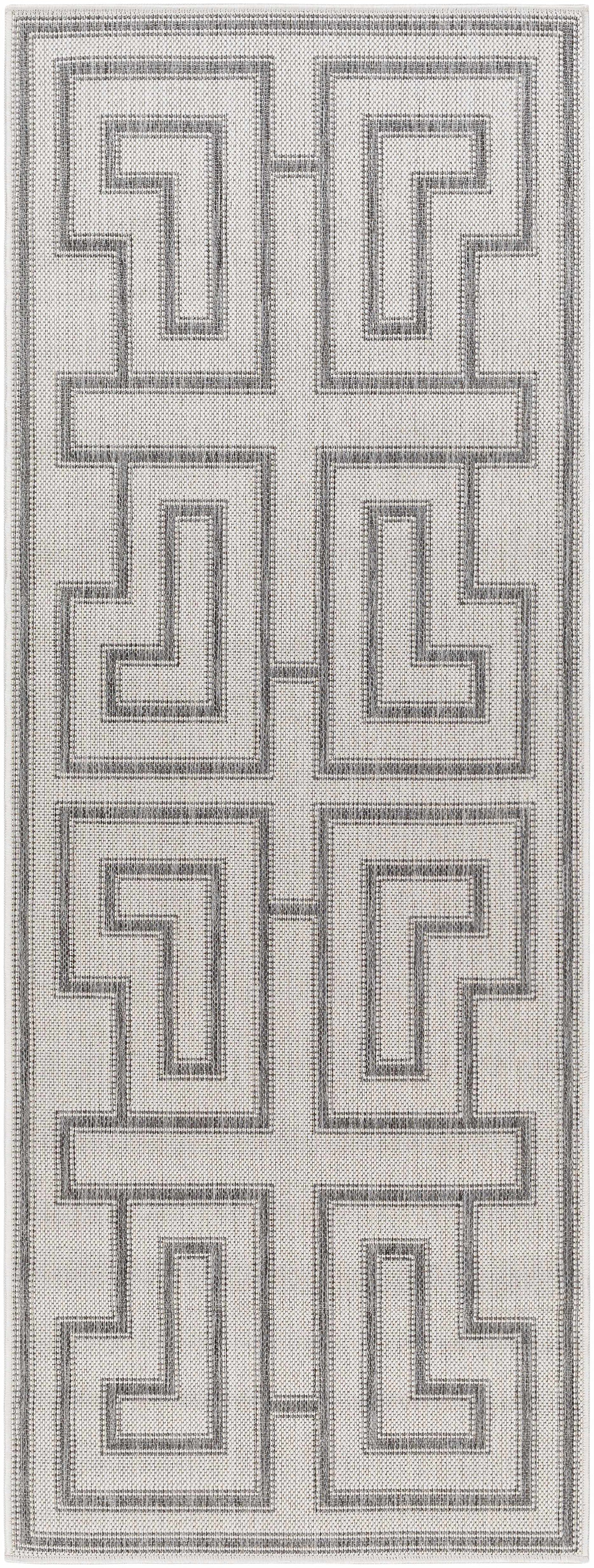 Taro Light Gray Outdoor Area Rug - Clearance by Boutique Rugs