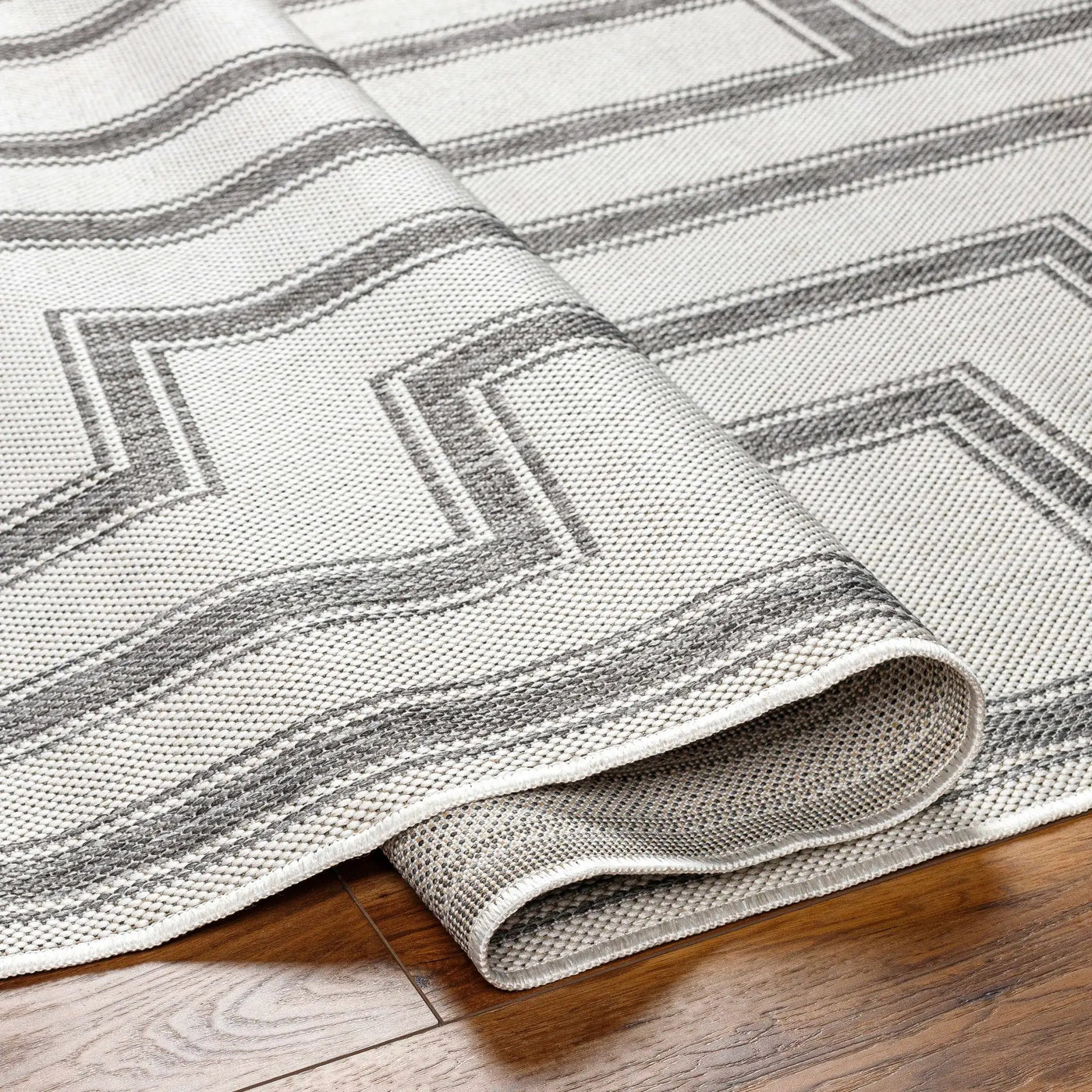 Taro Light Gray Outdoor Area Rug - Clearance by Boutique Rugs
