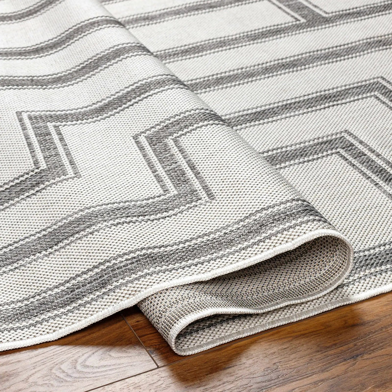 Taro Light Gray Outdoor Area Rug - Clearance by Boutique Rugs