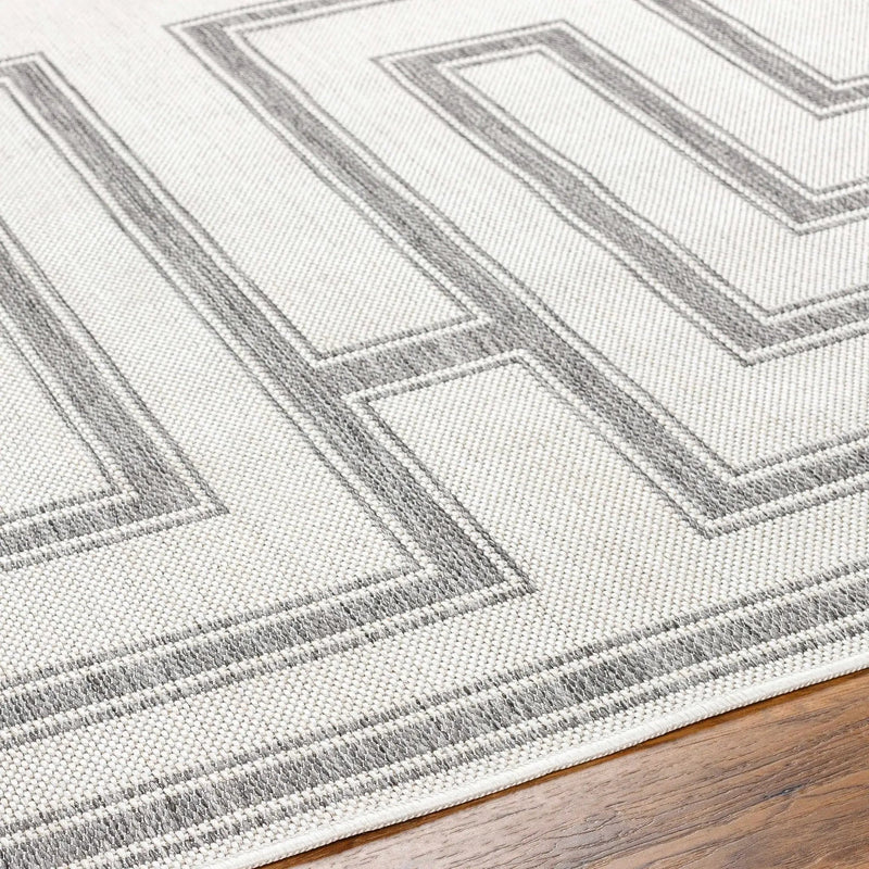 Taro Light Gray Outdoor Area Rug - Clearance by Boutique Rugs