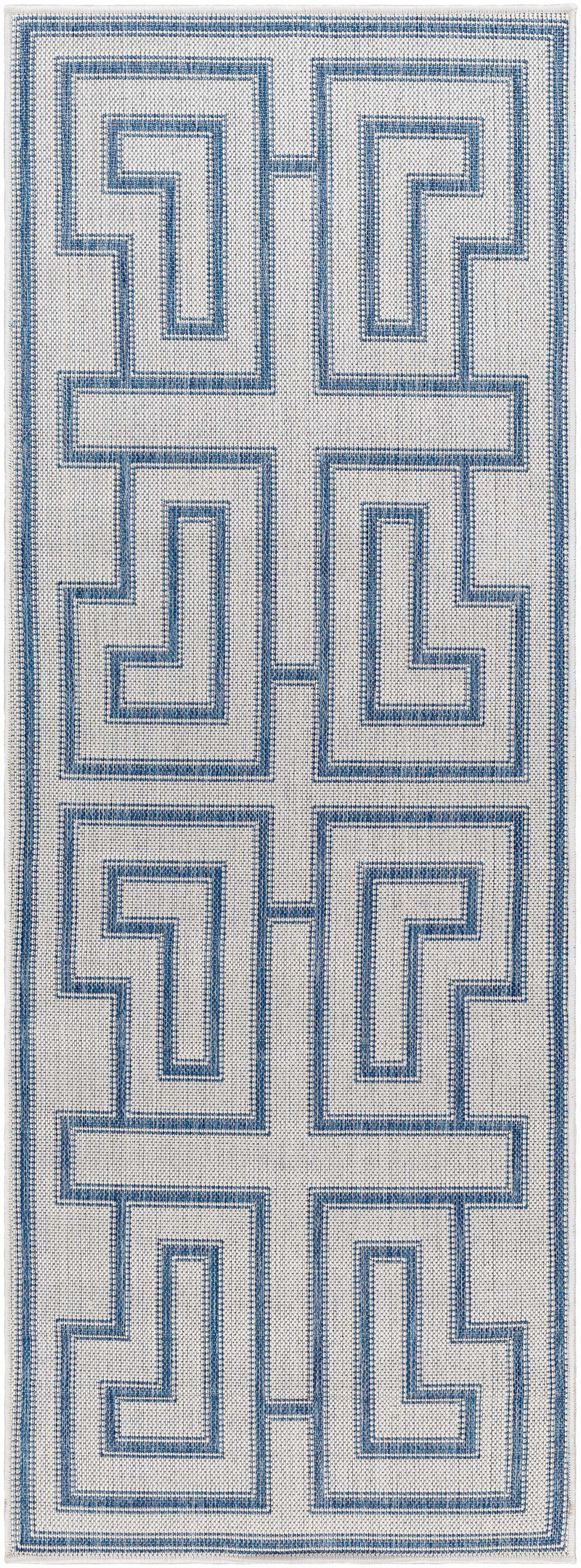 Taro Blue & Gray Outdoor Area Rug - Clearance by Boutique Rugs