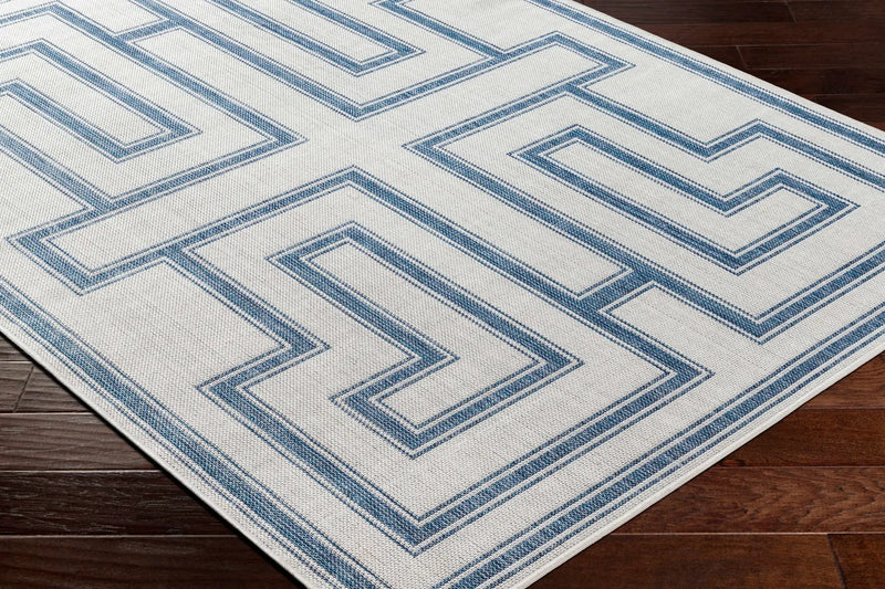 Taro Blue & Gray Outdoor Area Rug - Clearance by Boutique Rugs