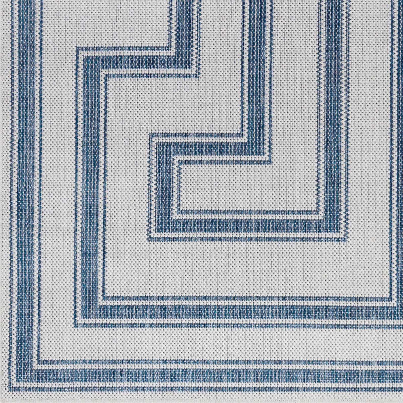 Taro Blue & Gray Outdoor Area Rug - Clearance by Boutique Rugs
