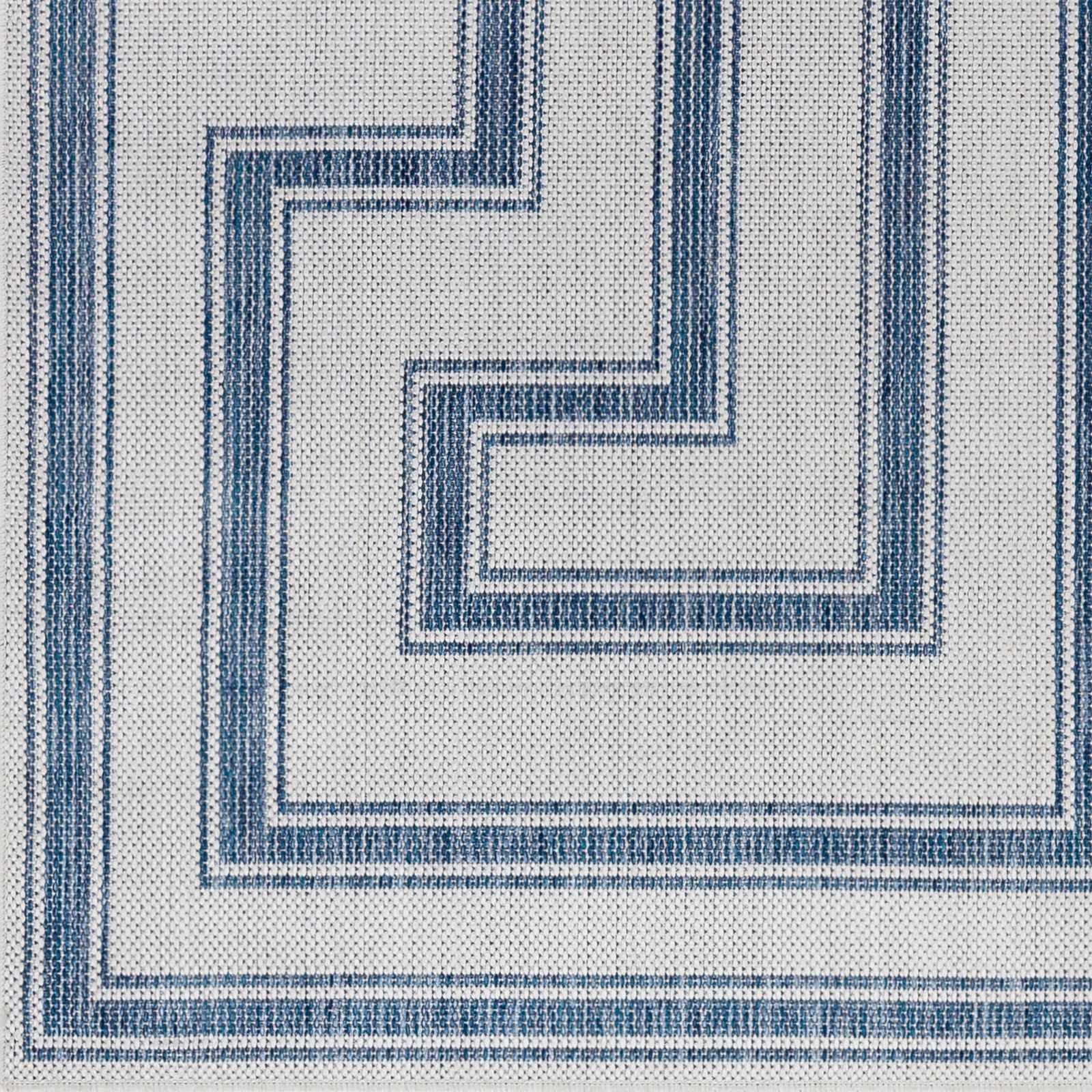 Taro Blue & Gray Outdoor Area Rug - Clearance by Boutique Rugs