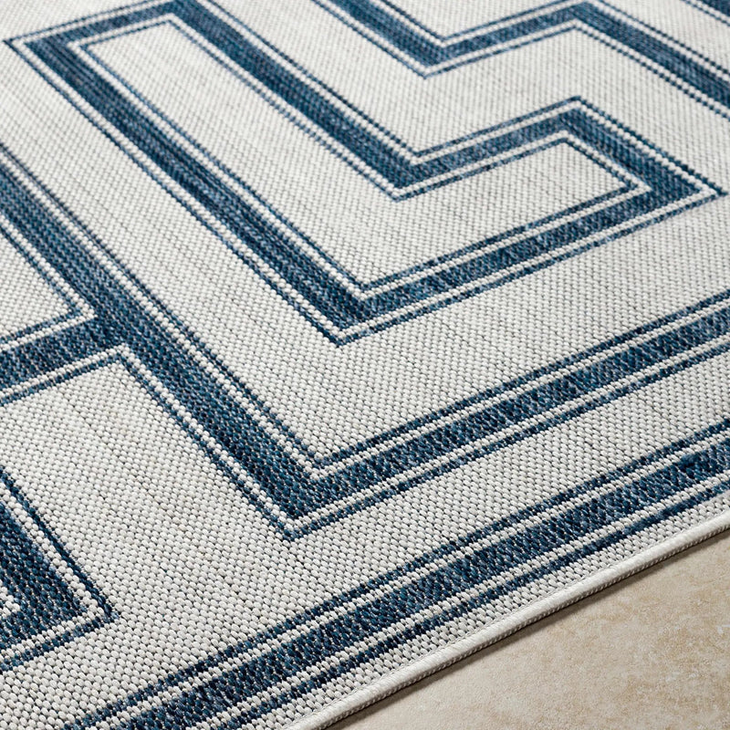 Taro Blue & Gray Outdoor Area Rug - Clearance by Boutique Rugs