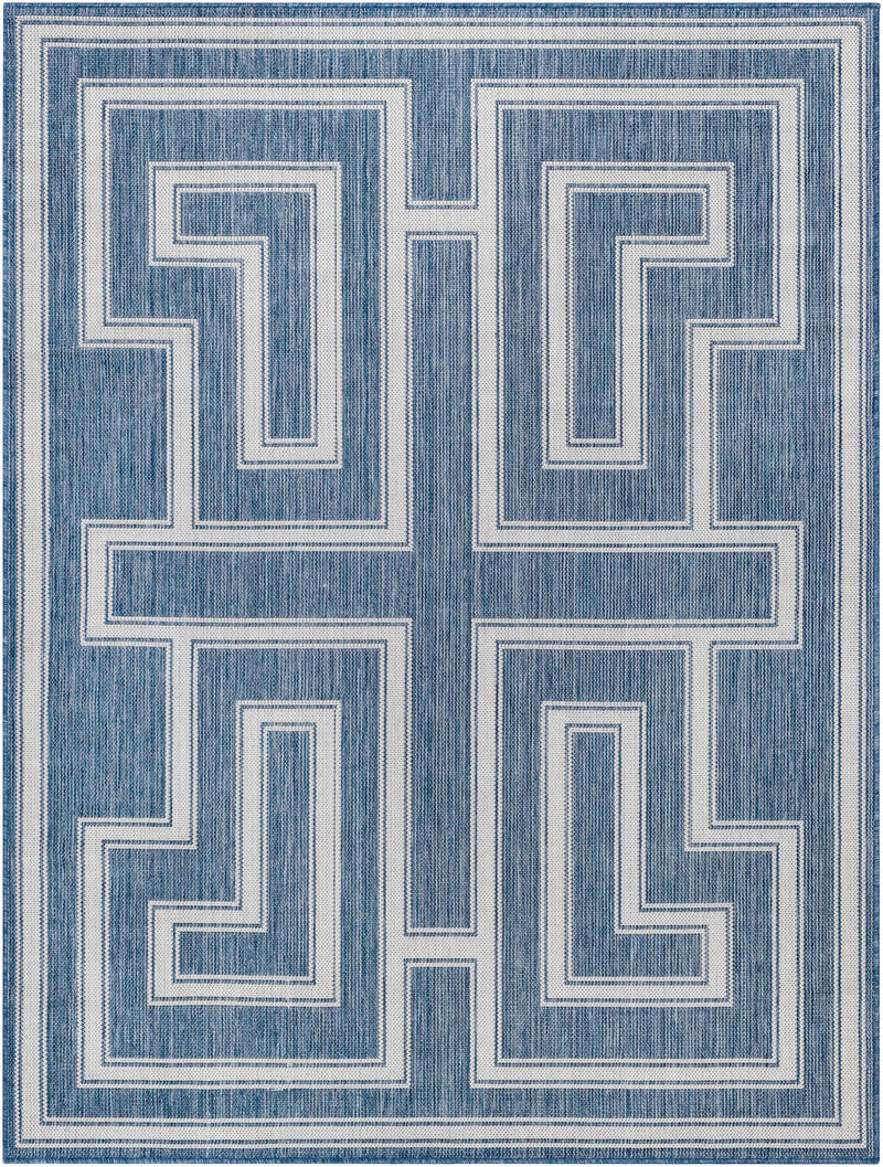 Taro Blue Outdoor Area Rug - Clearance by Boutique Rugs