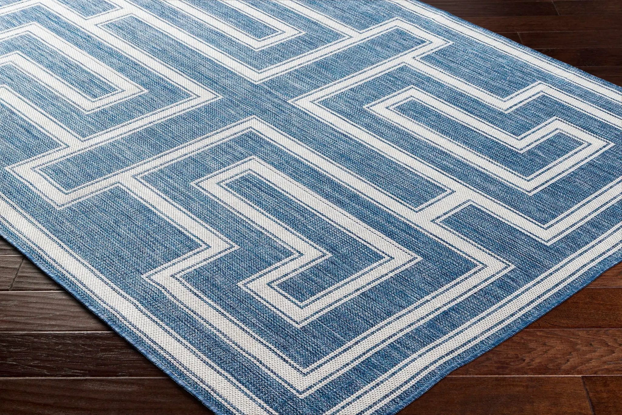 Taro Blue Outdoor Area Rug - Clearance by Boutique Rugs
