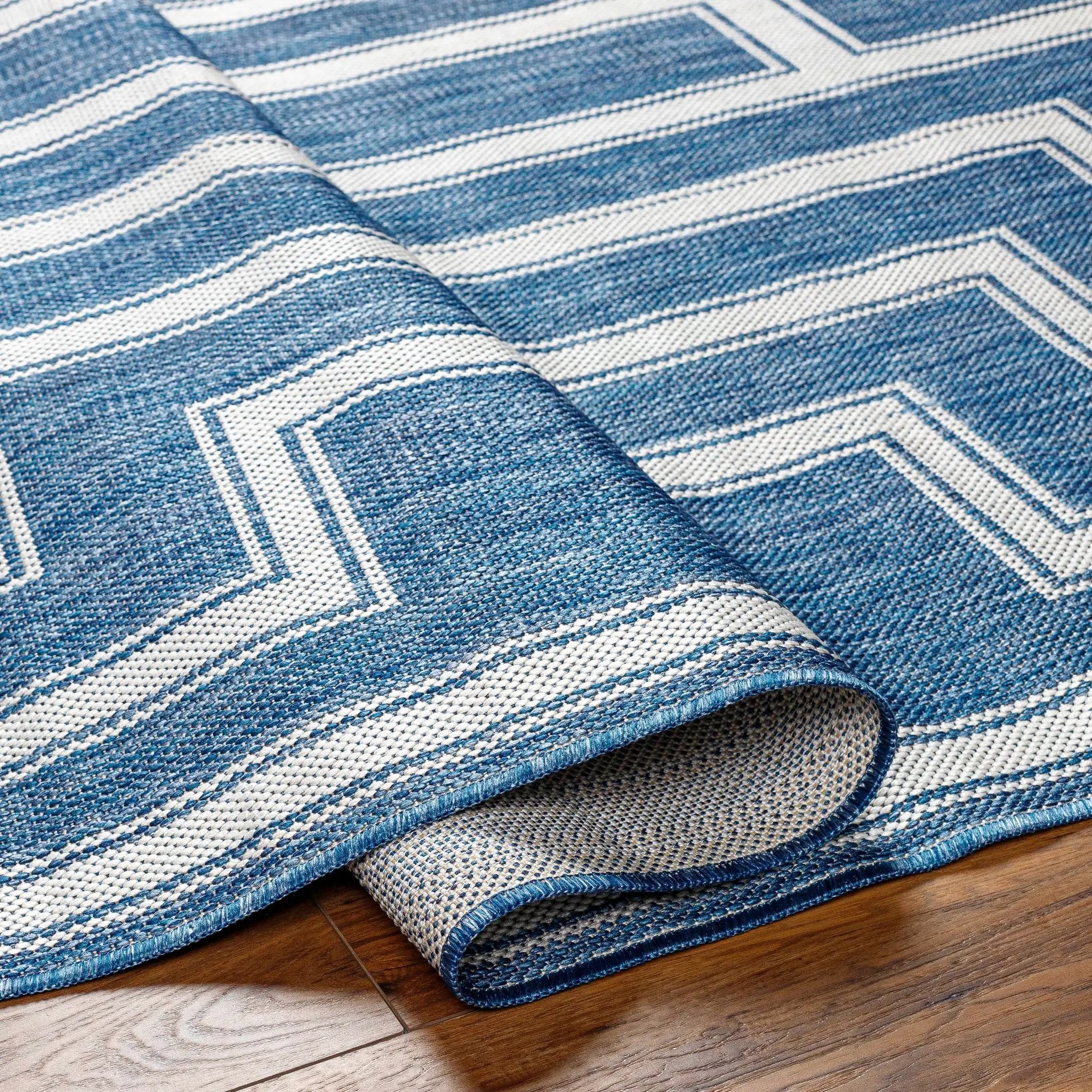 Taro Blue Outdoor Area Rug - Clearance by Boutique Rugs
