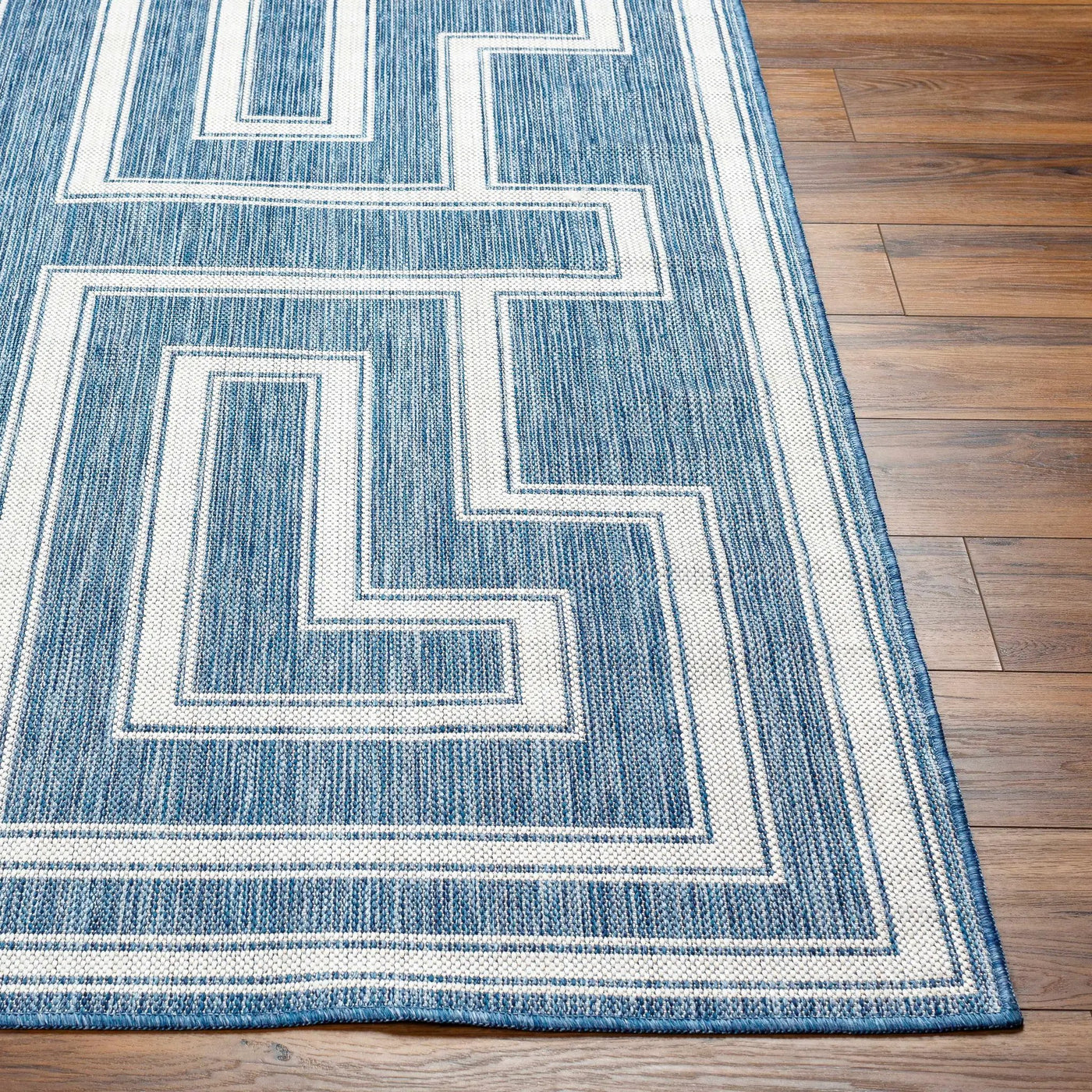 Taro Blue Outdoor Area Rug - Clearance by Boutique Rugs