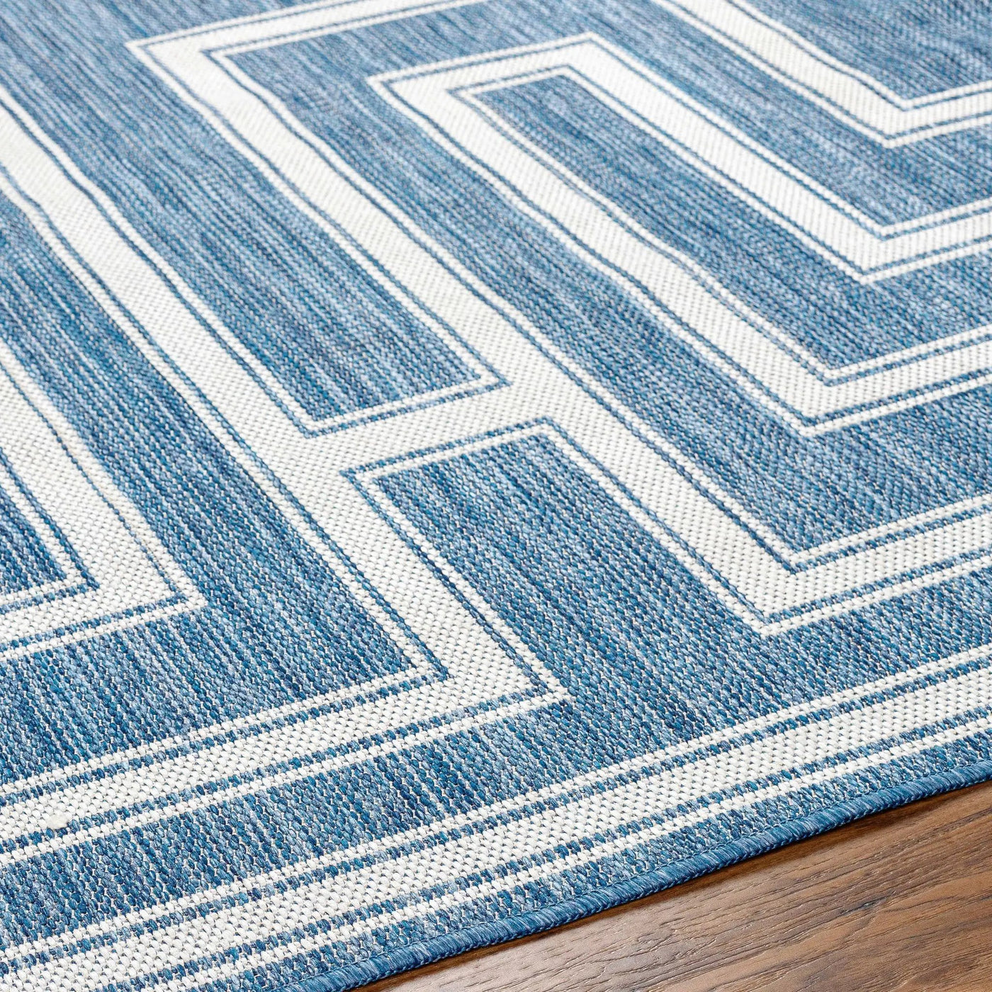 Taro Blue Outdoor Area Rug - Clearance by Boutique Rugs