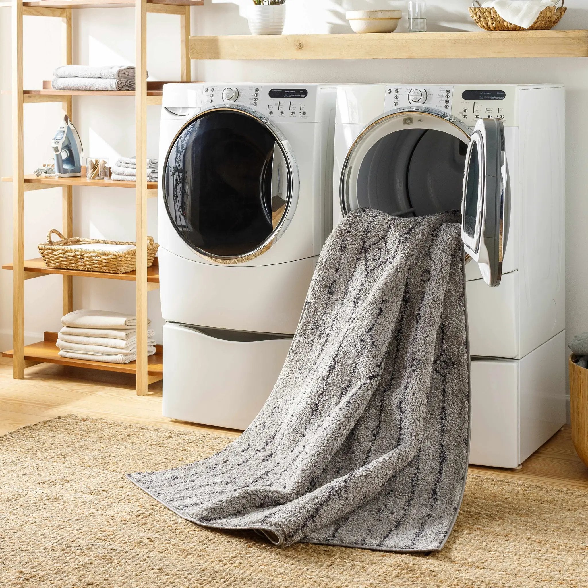 Demi Gray Washable Area Rug - Clearance by Boutique Rugs