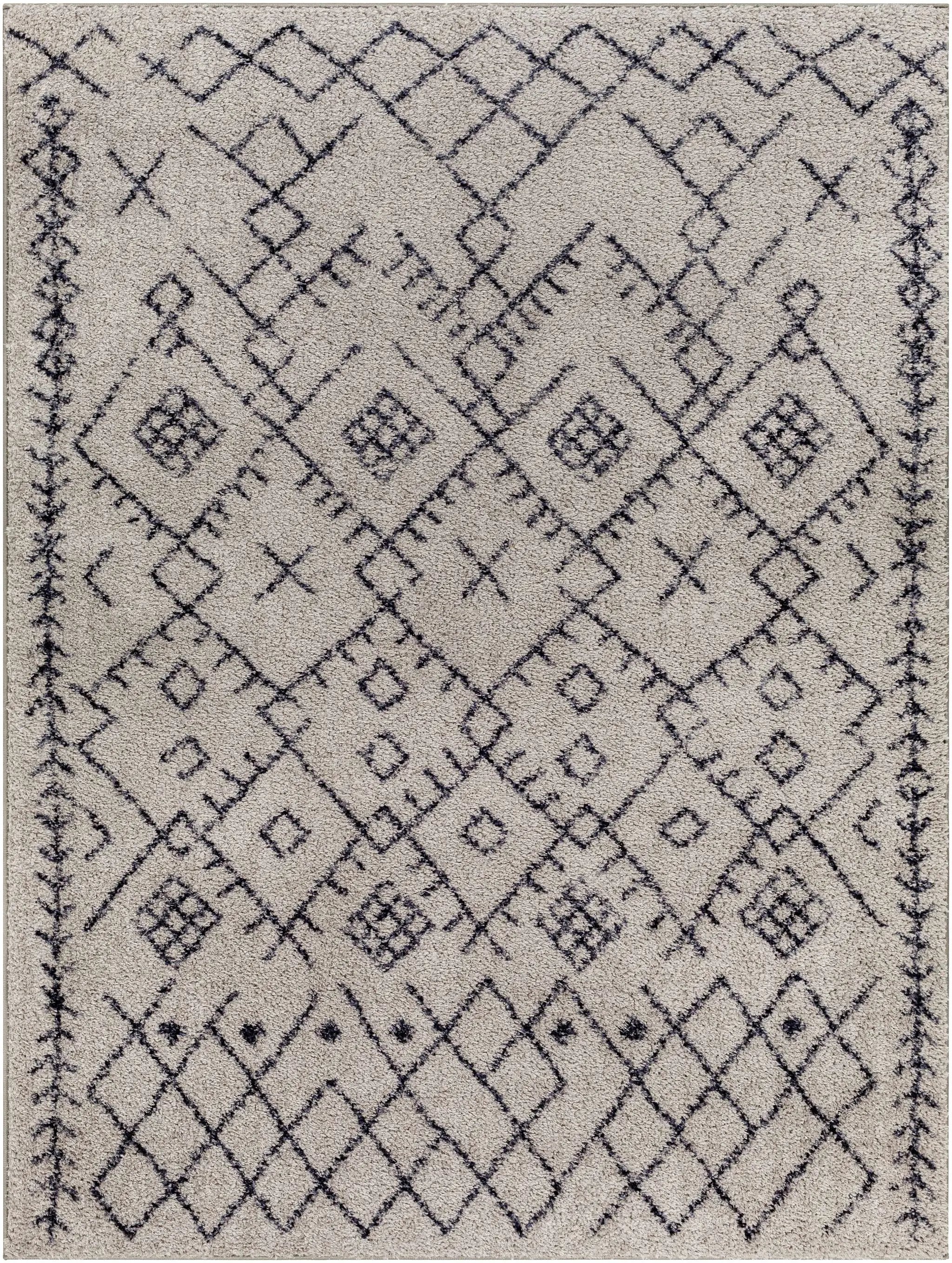 Elyes Gray Washable Area Rug - Clearance by Boutique Rugs
