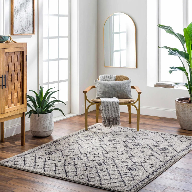 Elyes Gray Washable Area Rug - Clearance by Boutique Rugs