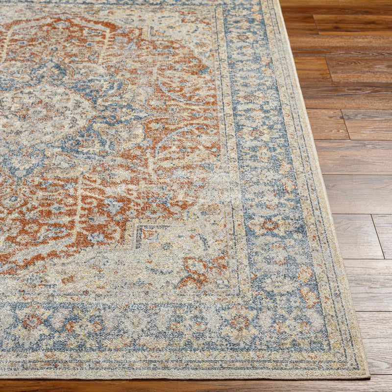 Emke Rust Washable Area Rug - Clearance by Boutique Rugs