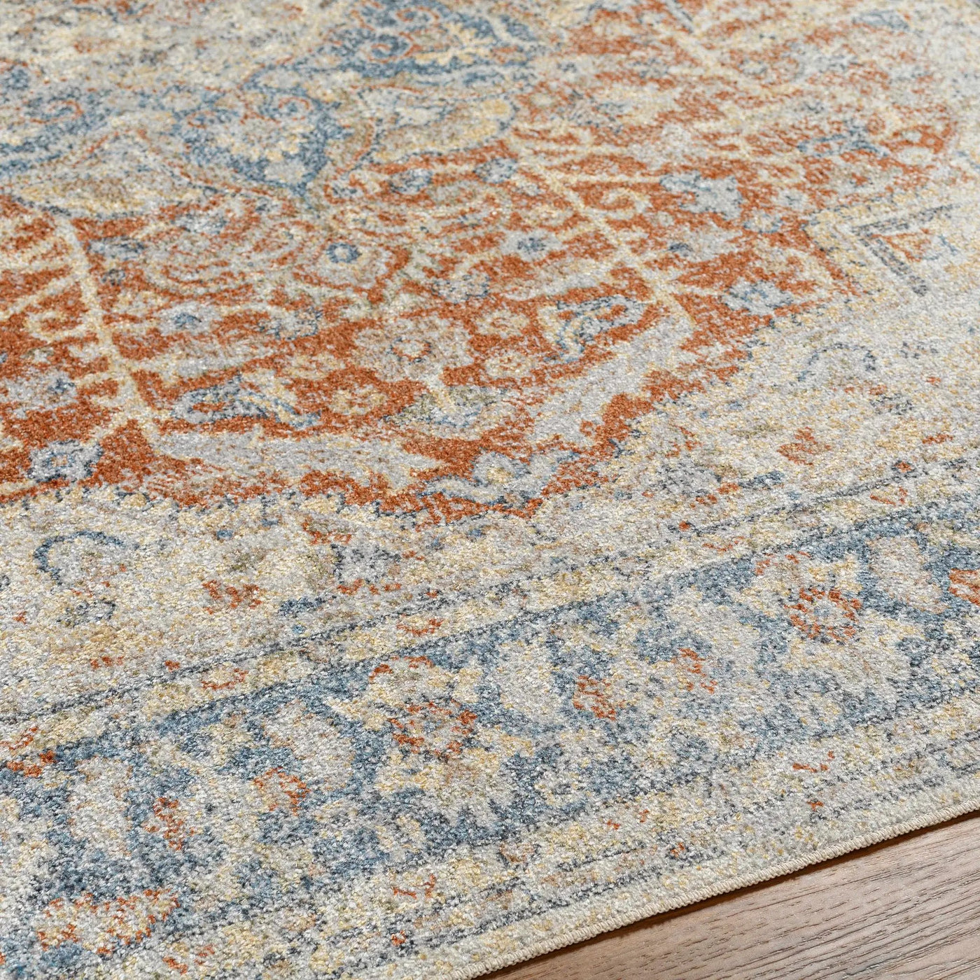 Emke Rust Washable Area Rug - Clearance by Boutique Rugs