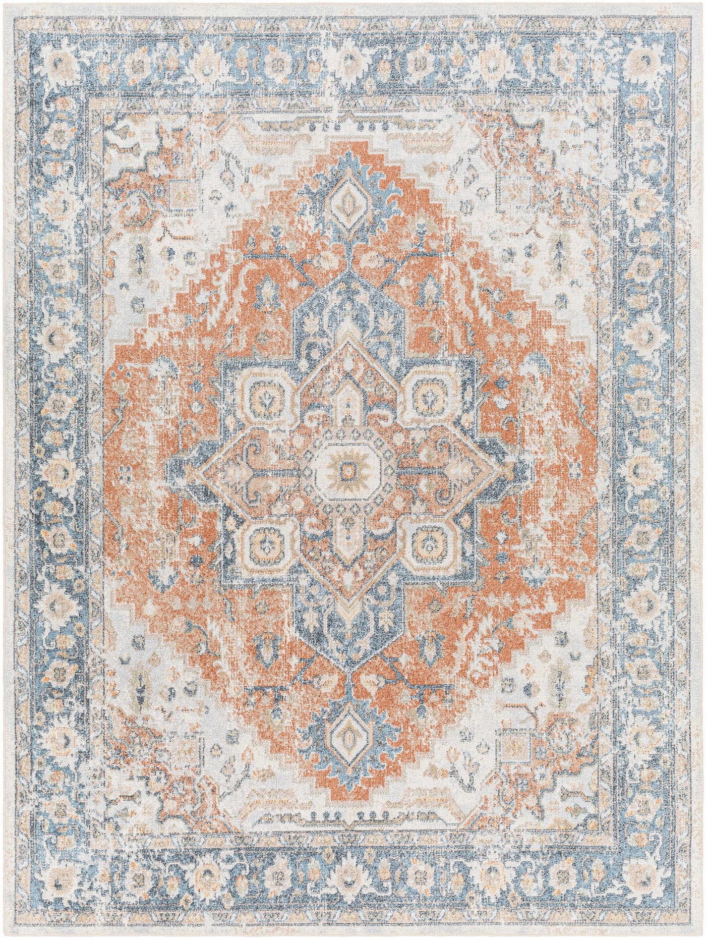 Ezri Rust Washable Area Rug by Boutique Rugs