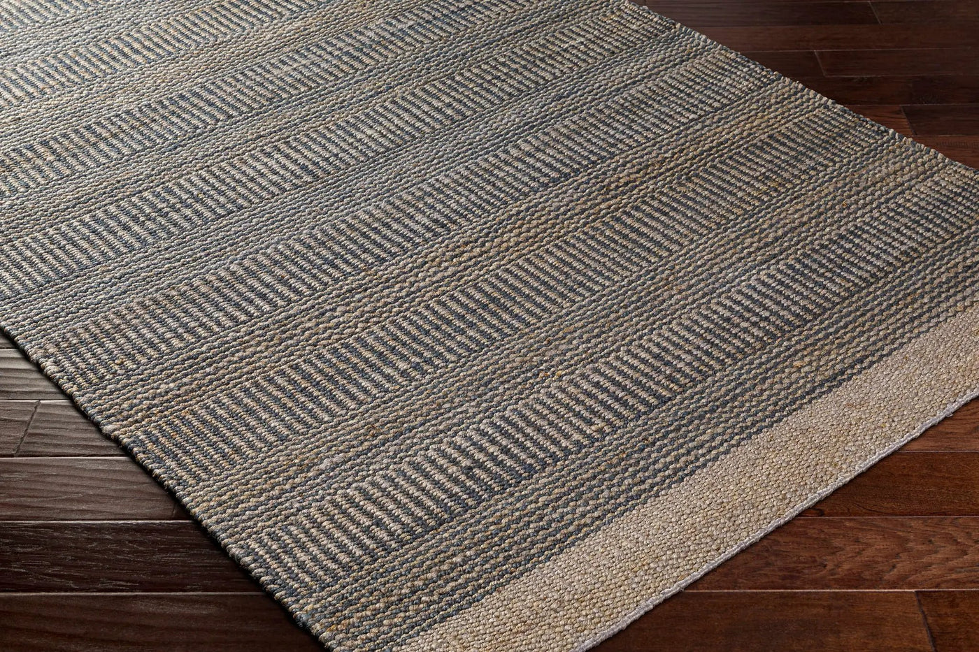 Navy Elle Jute Rug by Boutique Rugs