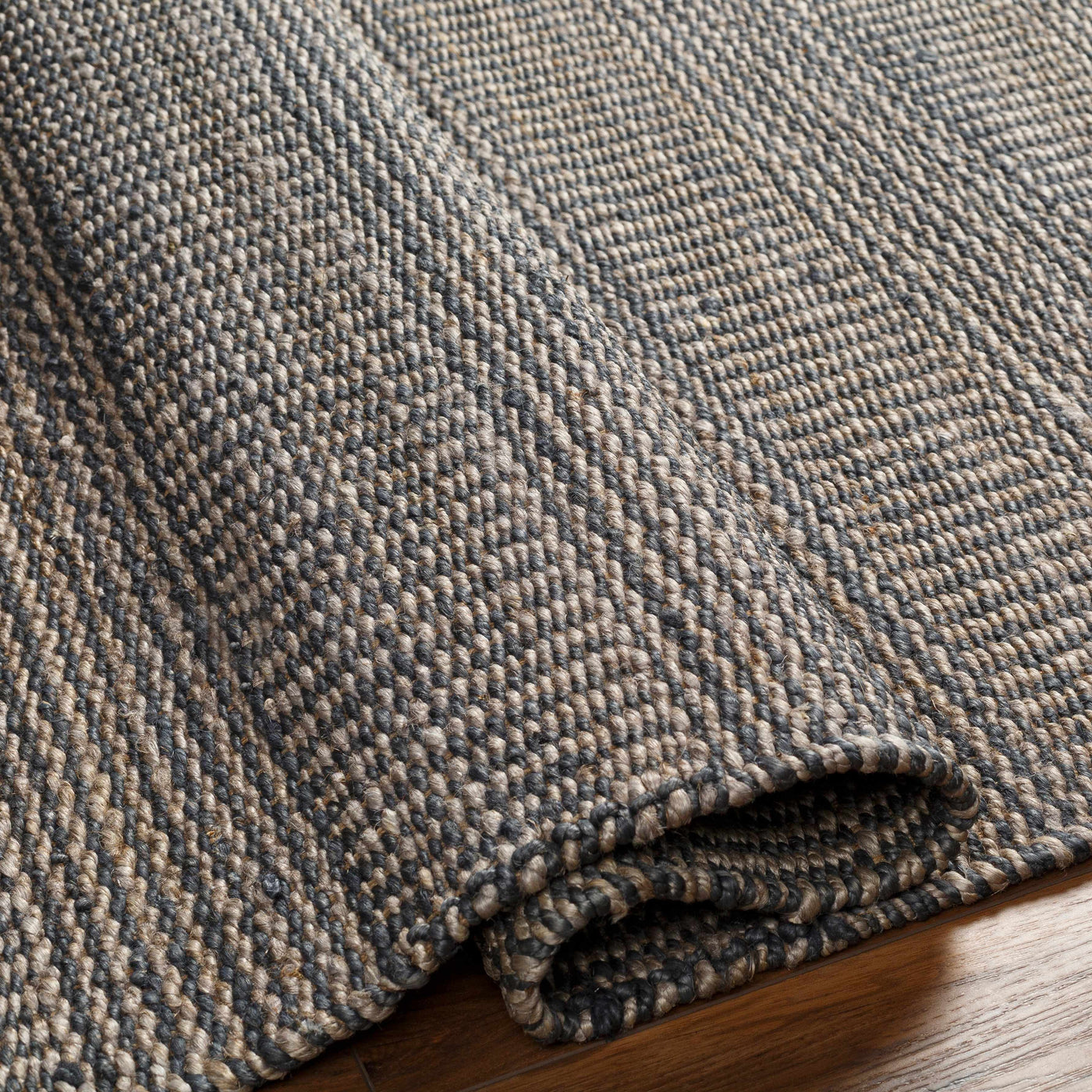 Navy Elle Jute Rug by Boutique Rugs