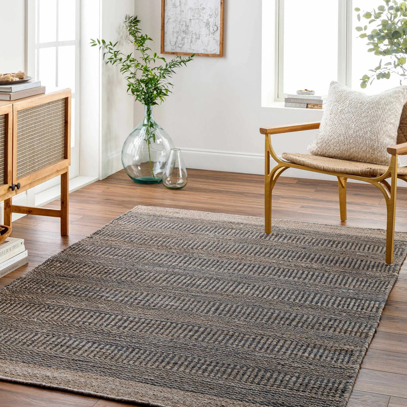 Navy Elle Jute Rug by Boutique Rugs
