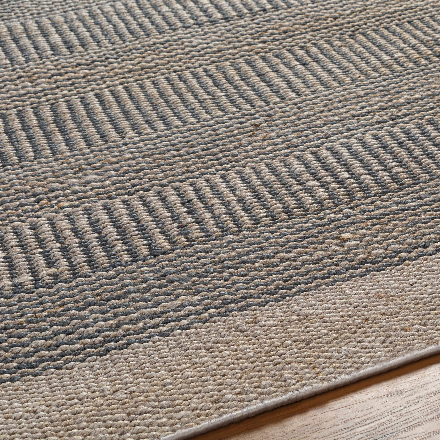 Navy Elle Jute Rug by Boutique Rugs
