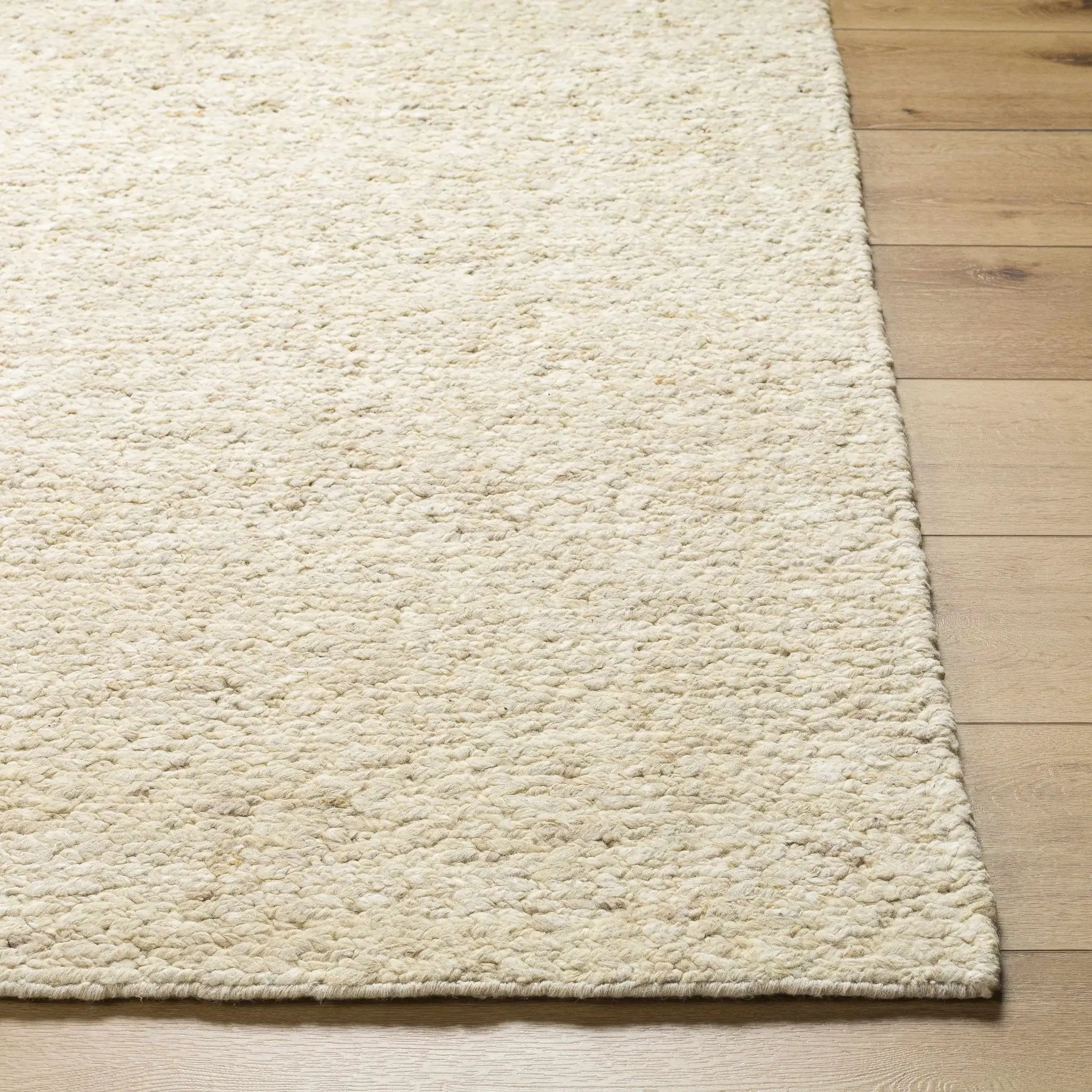 Sera Cream Hand Knotted Wool Area Rug - Clearance by Boutique Rugs