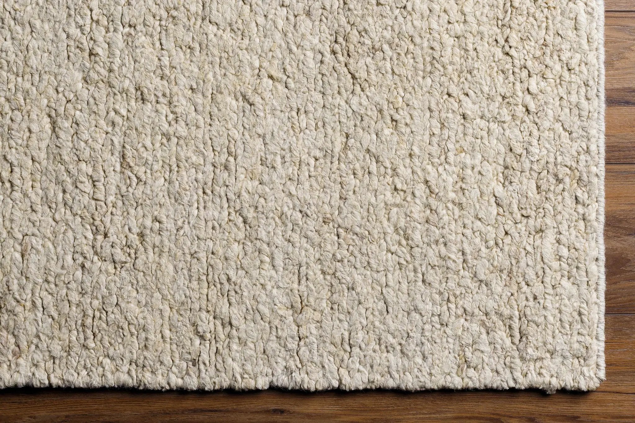 Sera Cream Hand Knotted Wool Area Rug - Clearance by Boutique Rugs