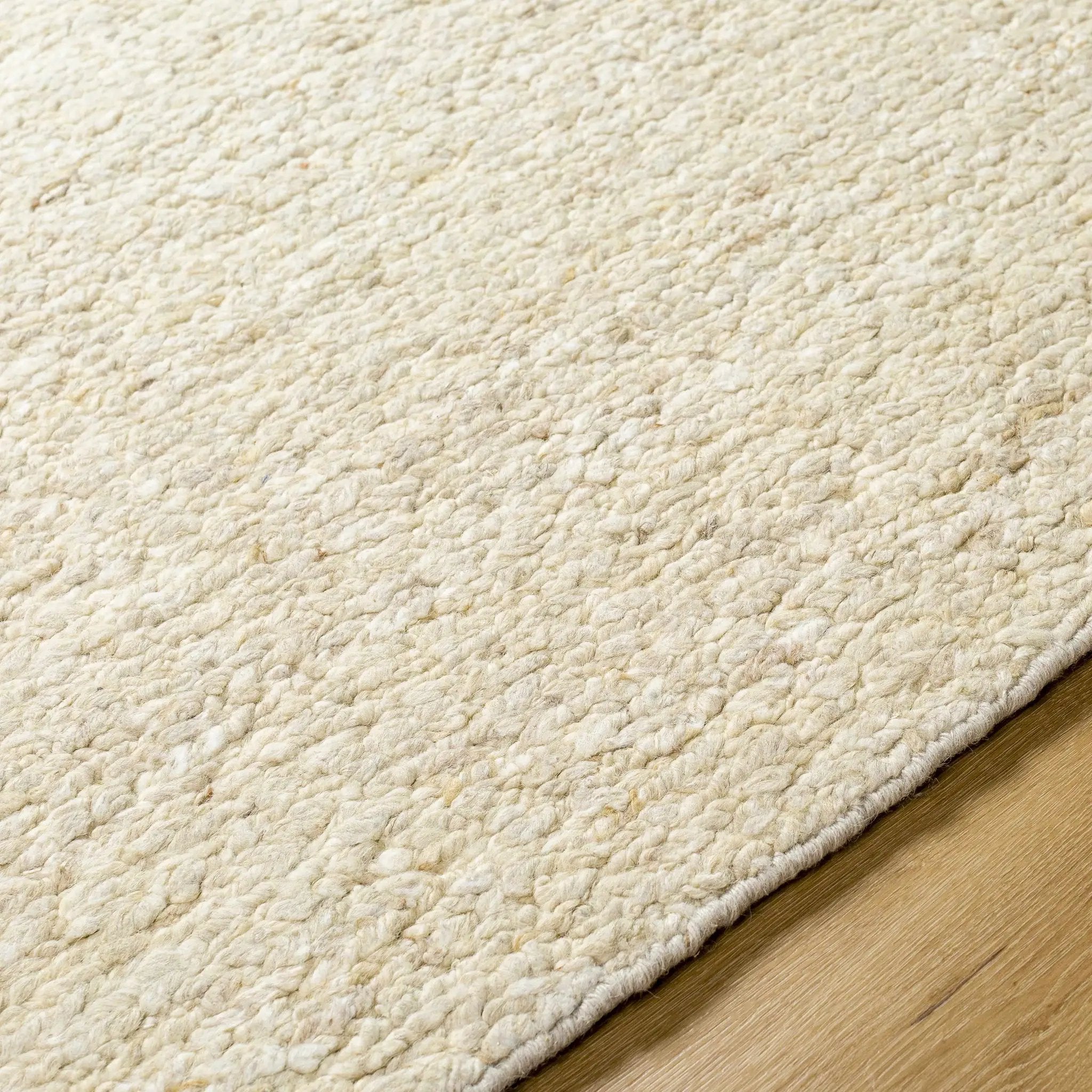 Sera Cream Hand Knotted Wool Area Rug - Clearance by Boutique Rugs