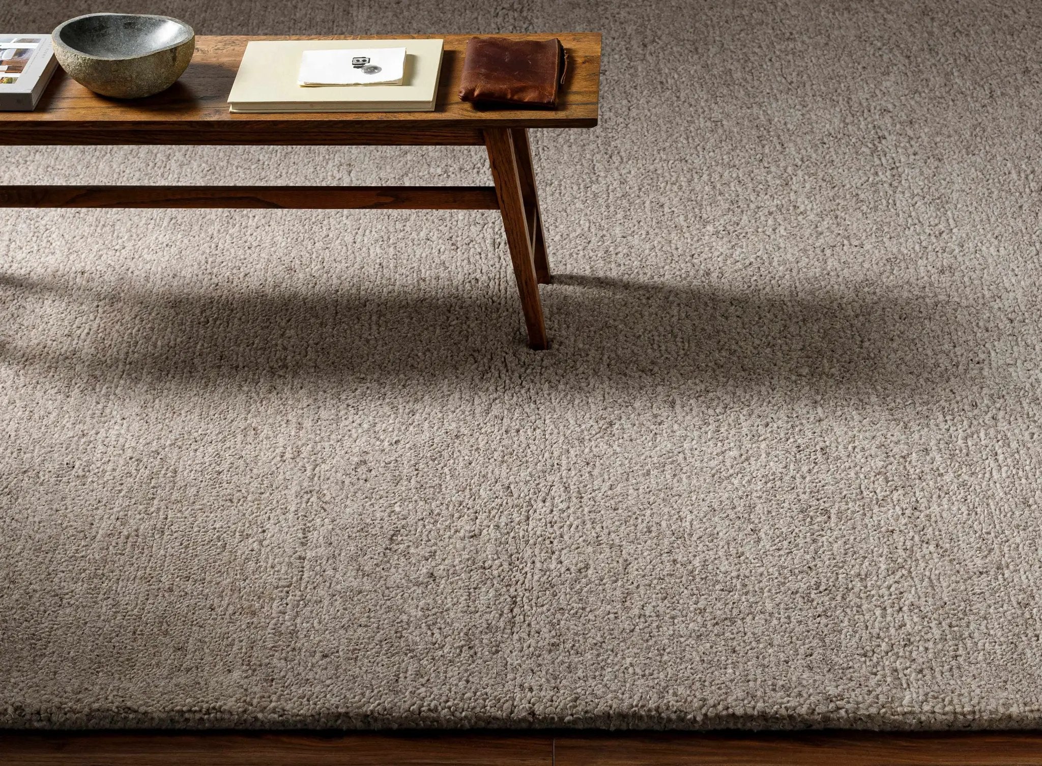 Buffy Brown Hand Knotted Wool Area Rug - Clearance by Boutique Rugs