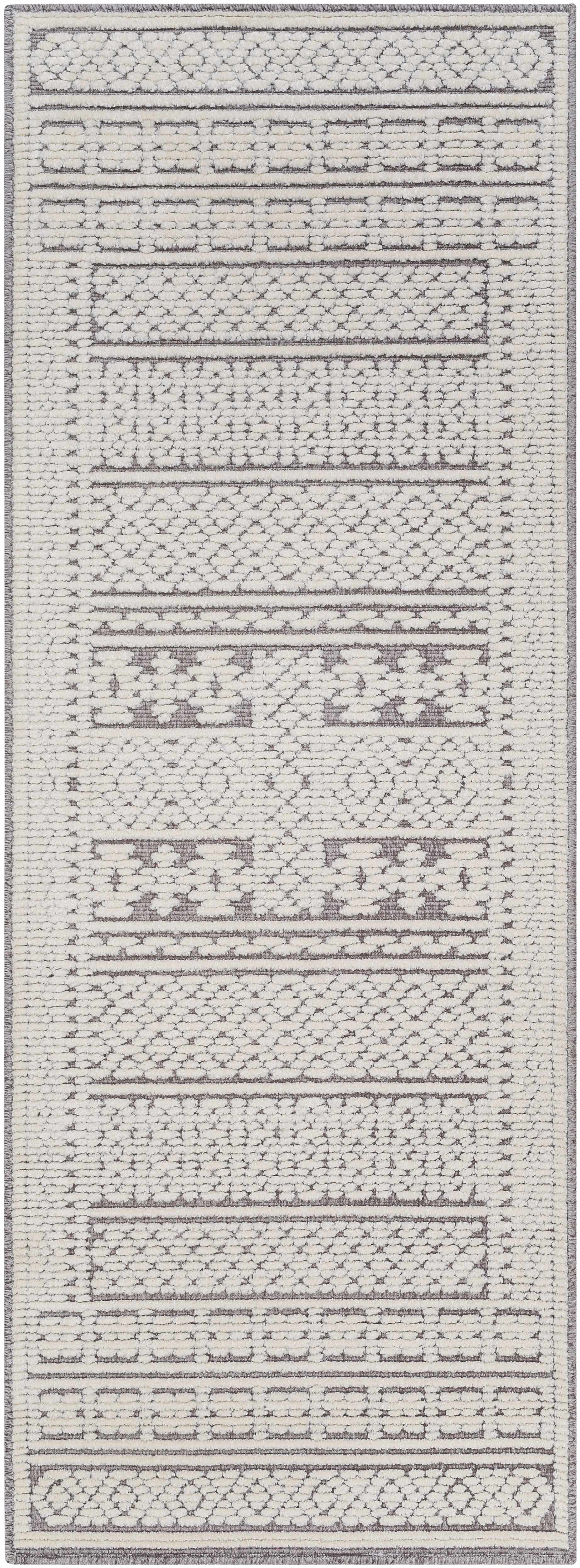 Bahar Cream & Gray Washable Area Rug - Clearance by Boutique Rugs
