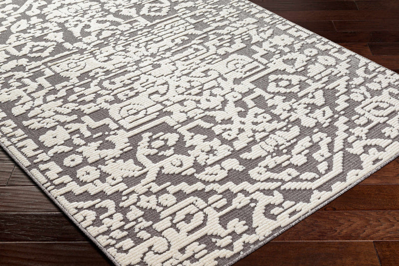 Beren Gray Washable Area Rug - Clearance by Boutique Rugs