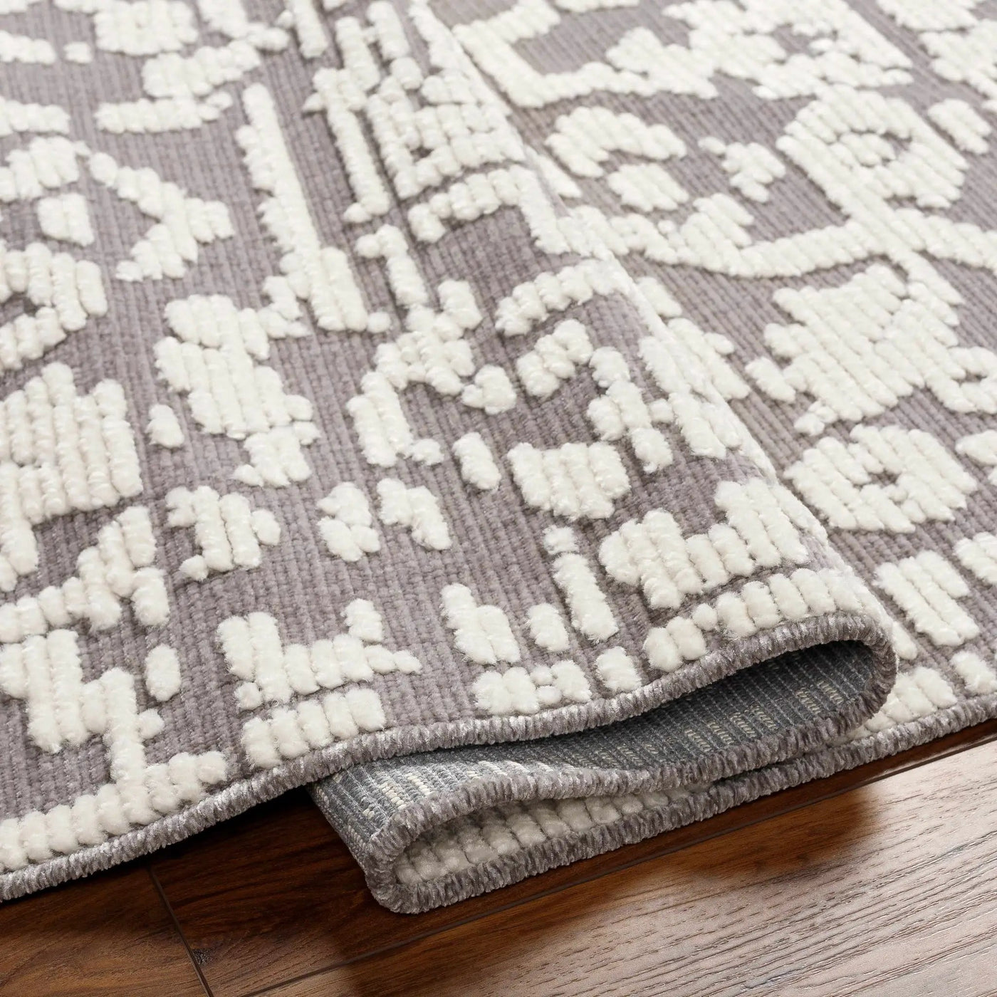 Beren Gray Washable Area Rug - Clearance by Boutique Rugs