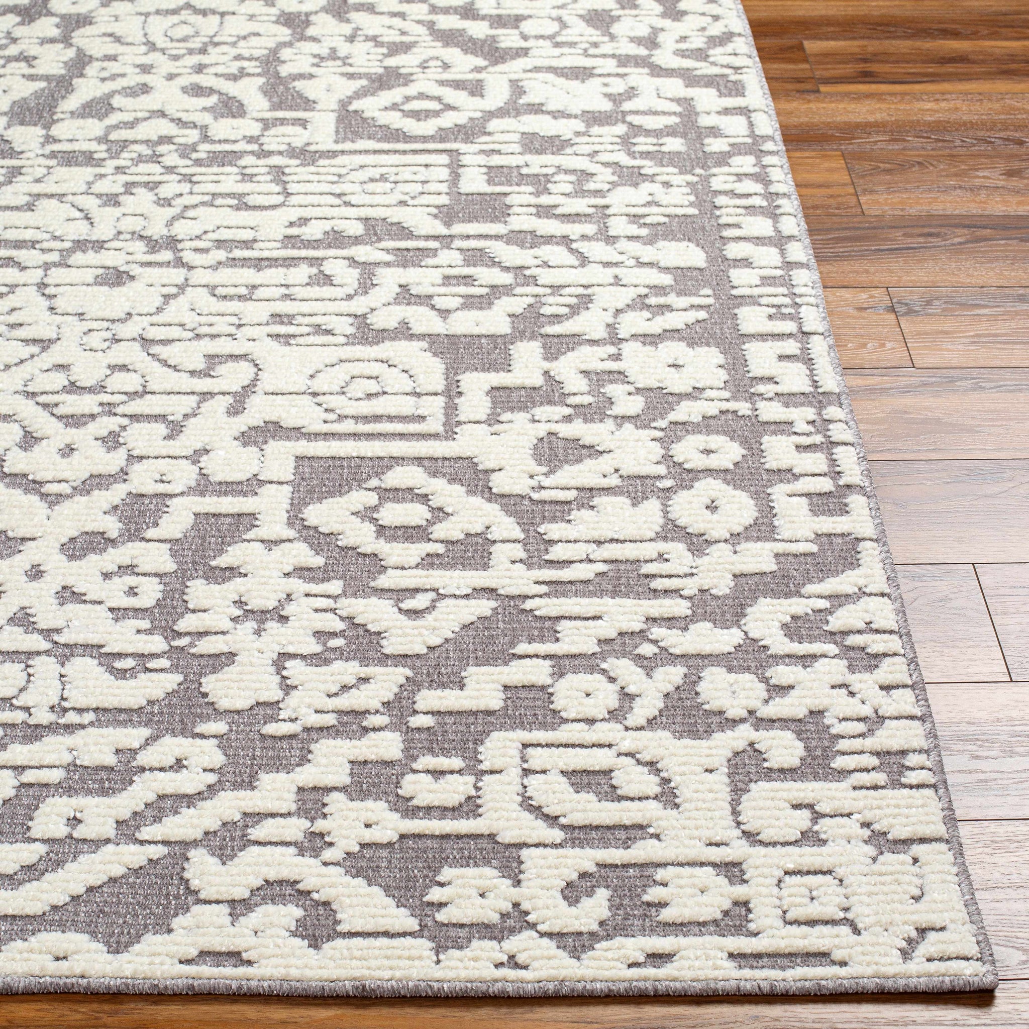 Beren Gray Washable Area Rug - Clearance by Boutique Rugs