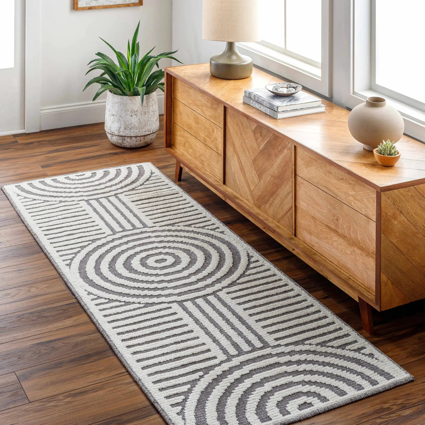 Deron Gray Rainbow Washable Rug by Boutique Rugs
