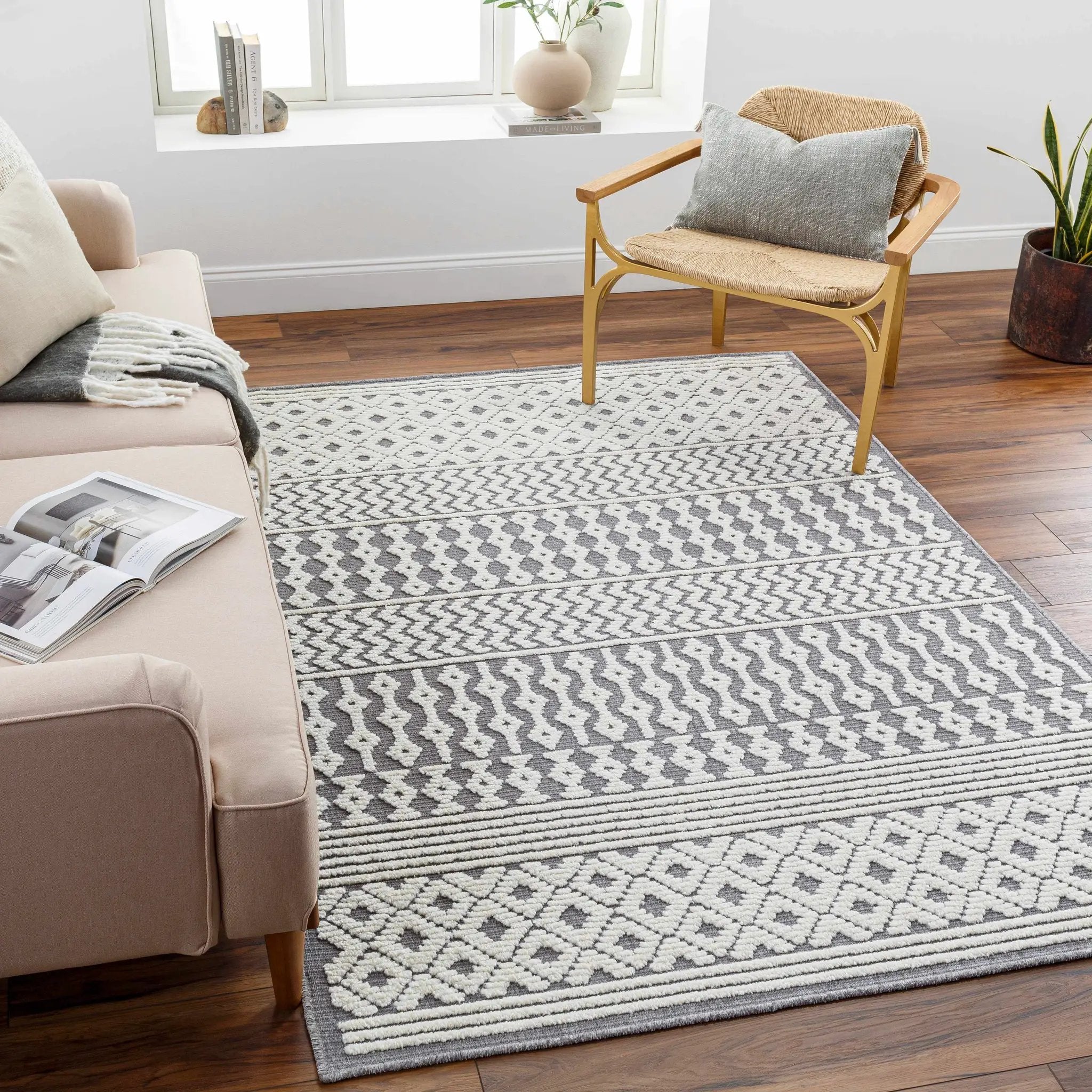 Drago Gray 3D Area Rug - Clearance by Boutique Rugs