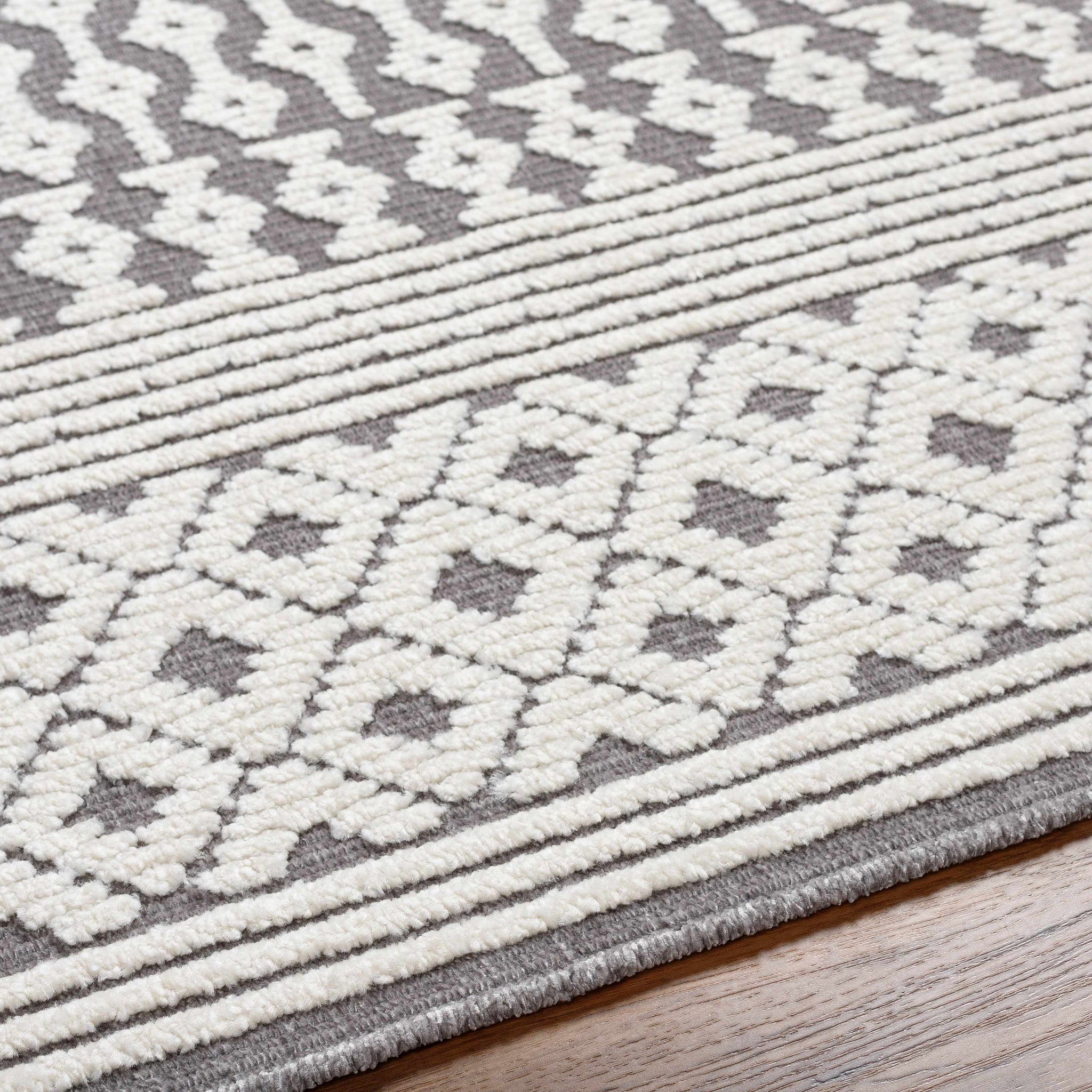 Drago Gray 3D Area Rug - Clearance by Boutique Rugs