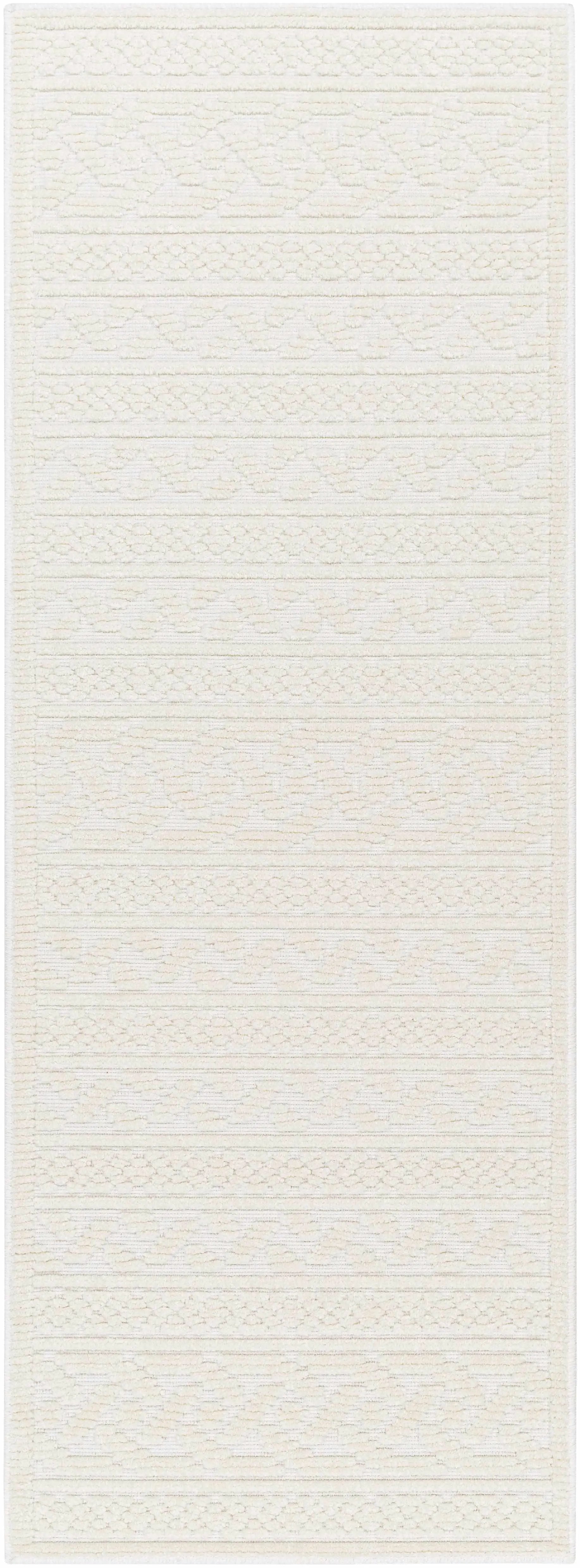 Fadey White 3D Washable Rug by Boutique Rugs