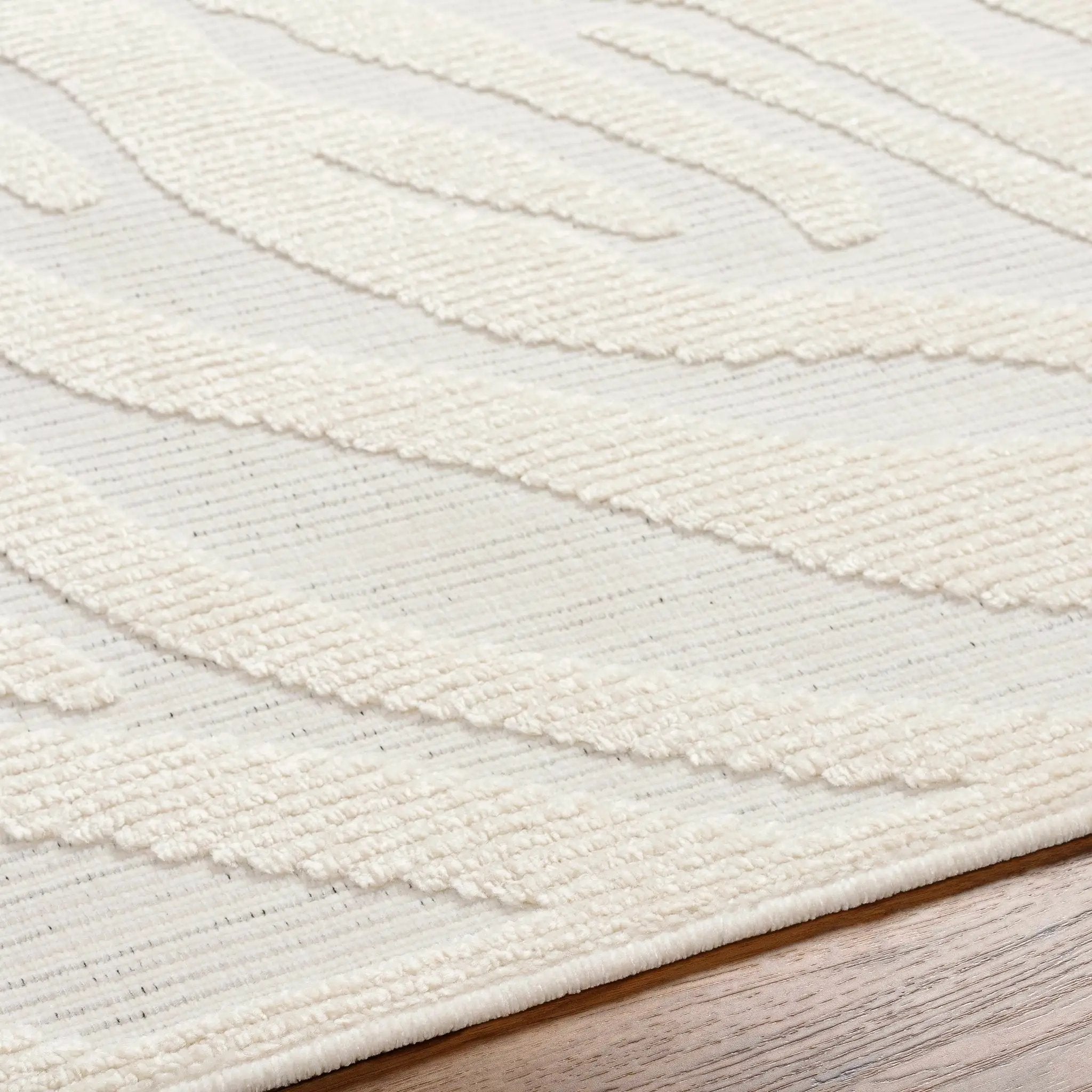 Keto Cream 3D Zebra Rug - Clearance by Boutique Rugs