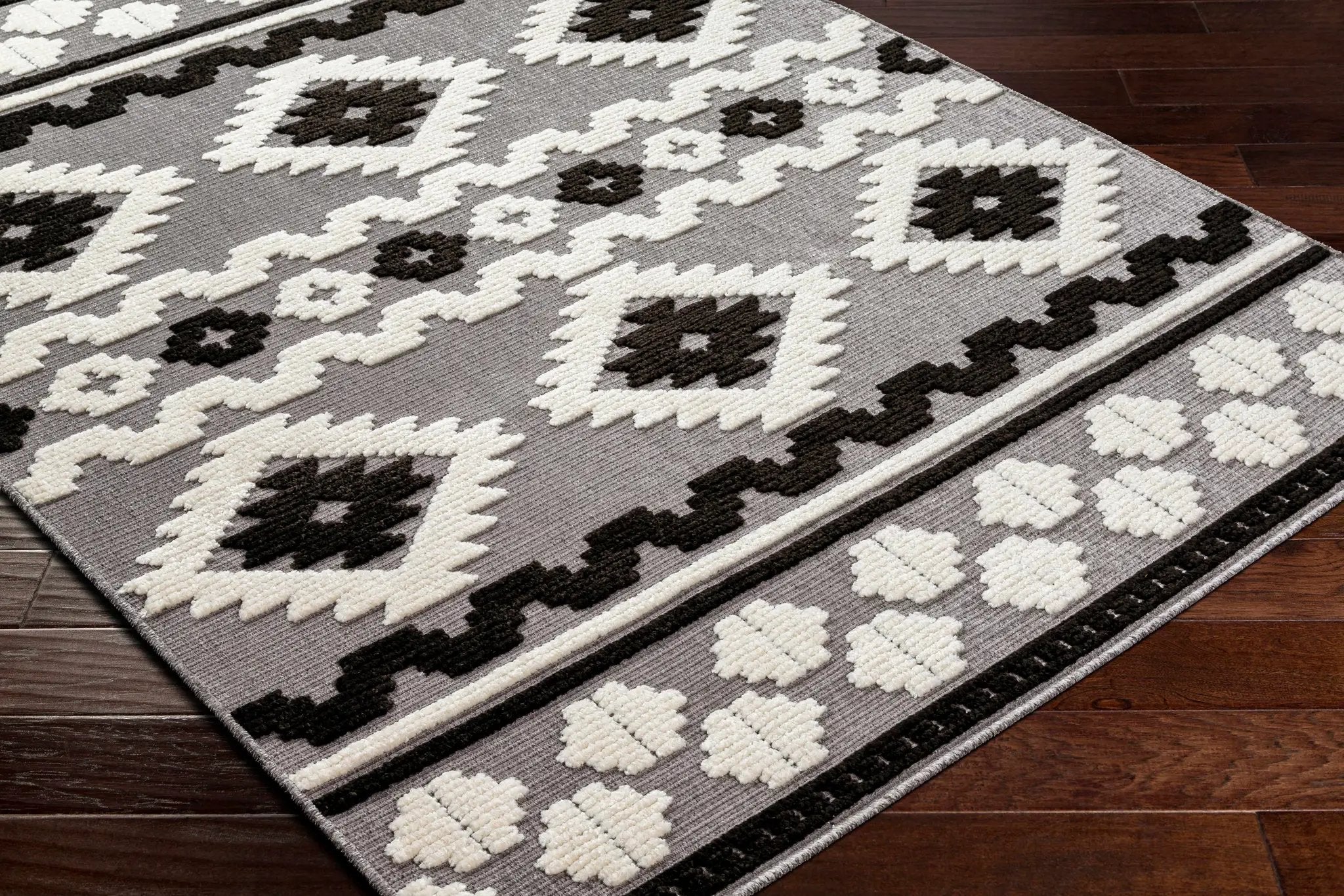 Noki Washable Textured Southwestern Rug - Clearance by Boutique Rugs