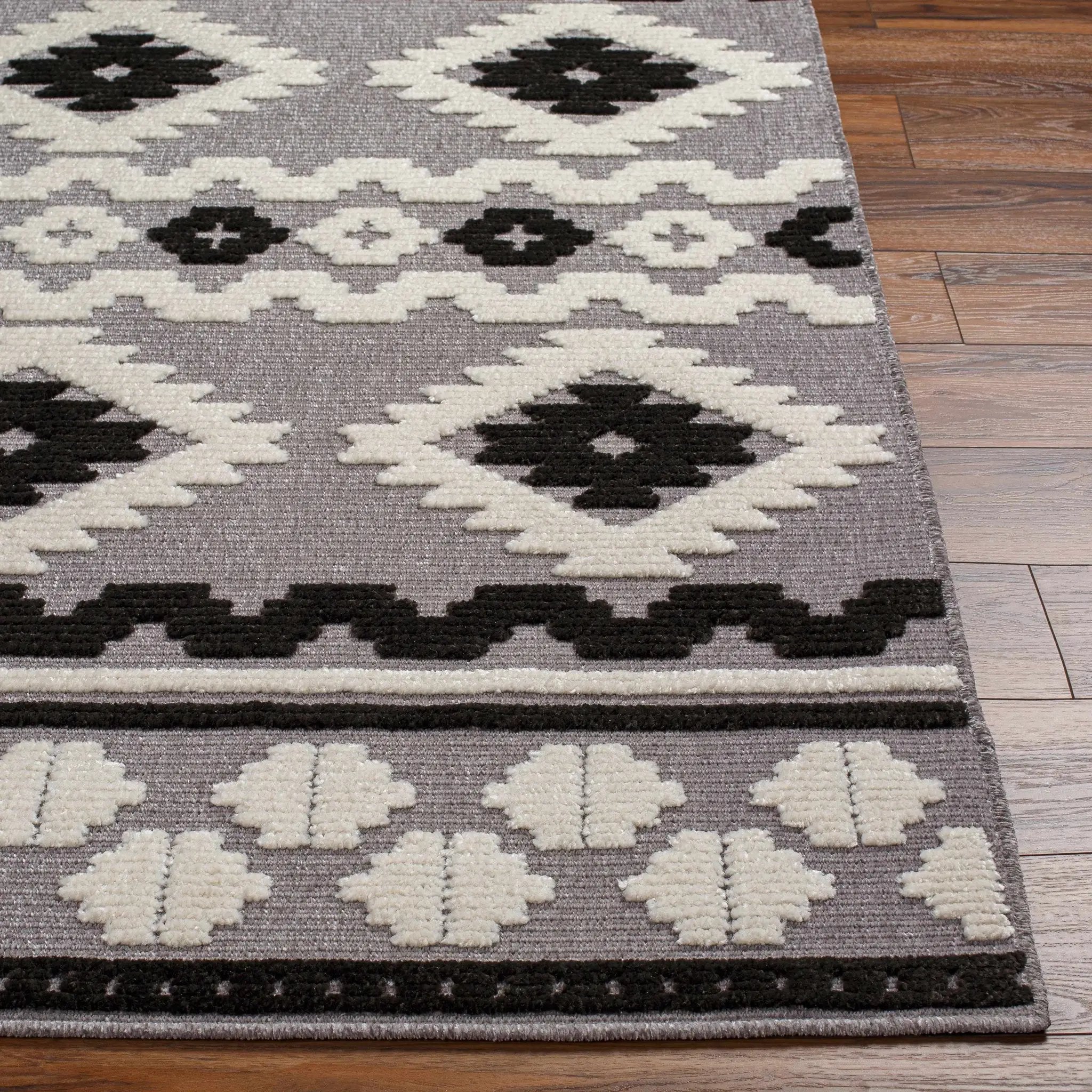 Noki Washable Textured Southwestern Rug - Clearance by Boutique Rugs
