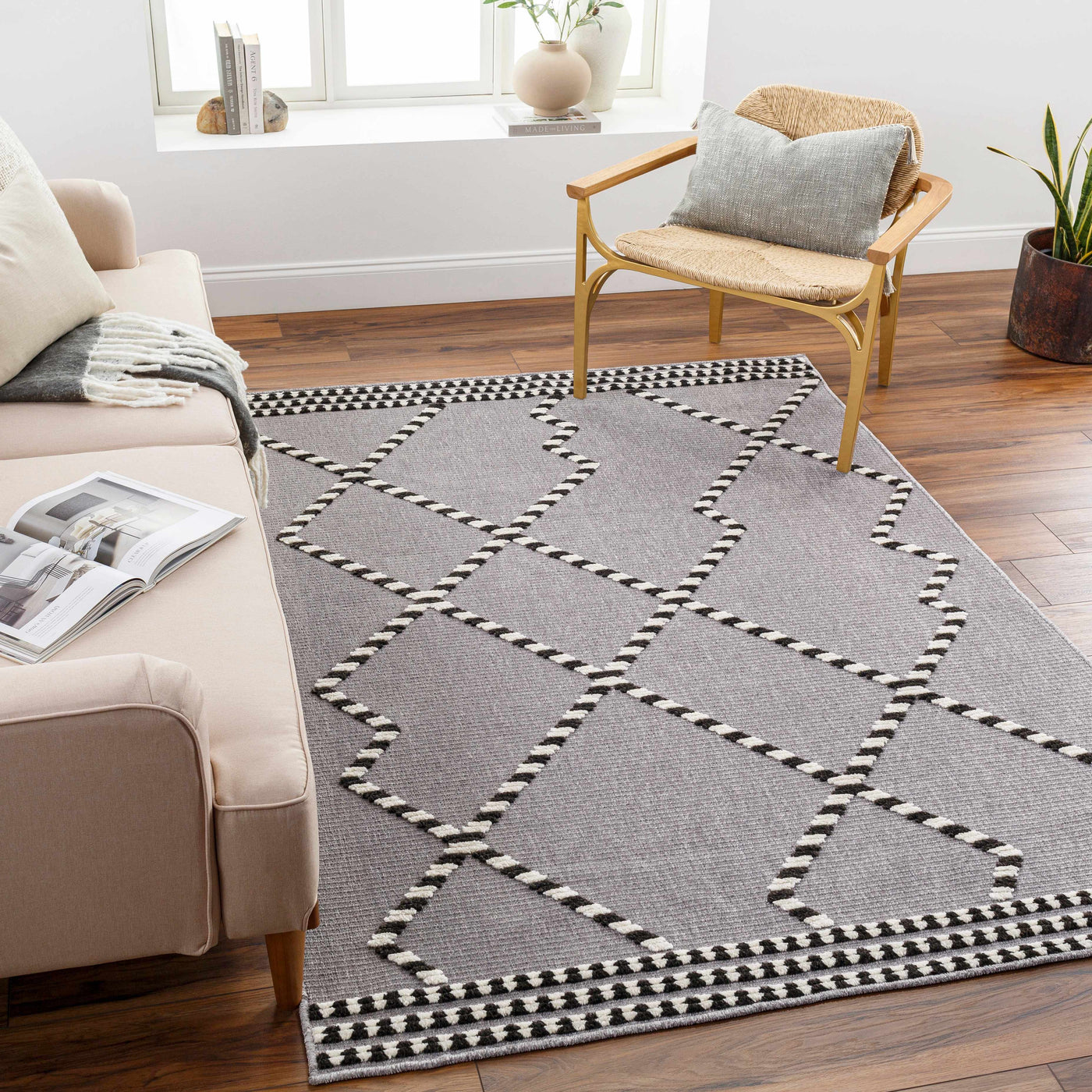 Rolf Textured Washable Rug - Clearance by Boutique Rugs