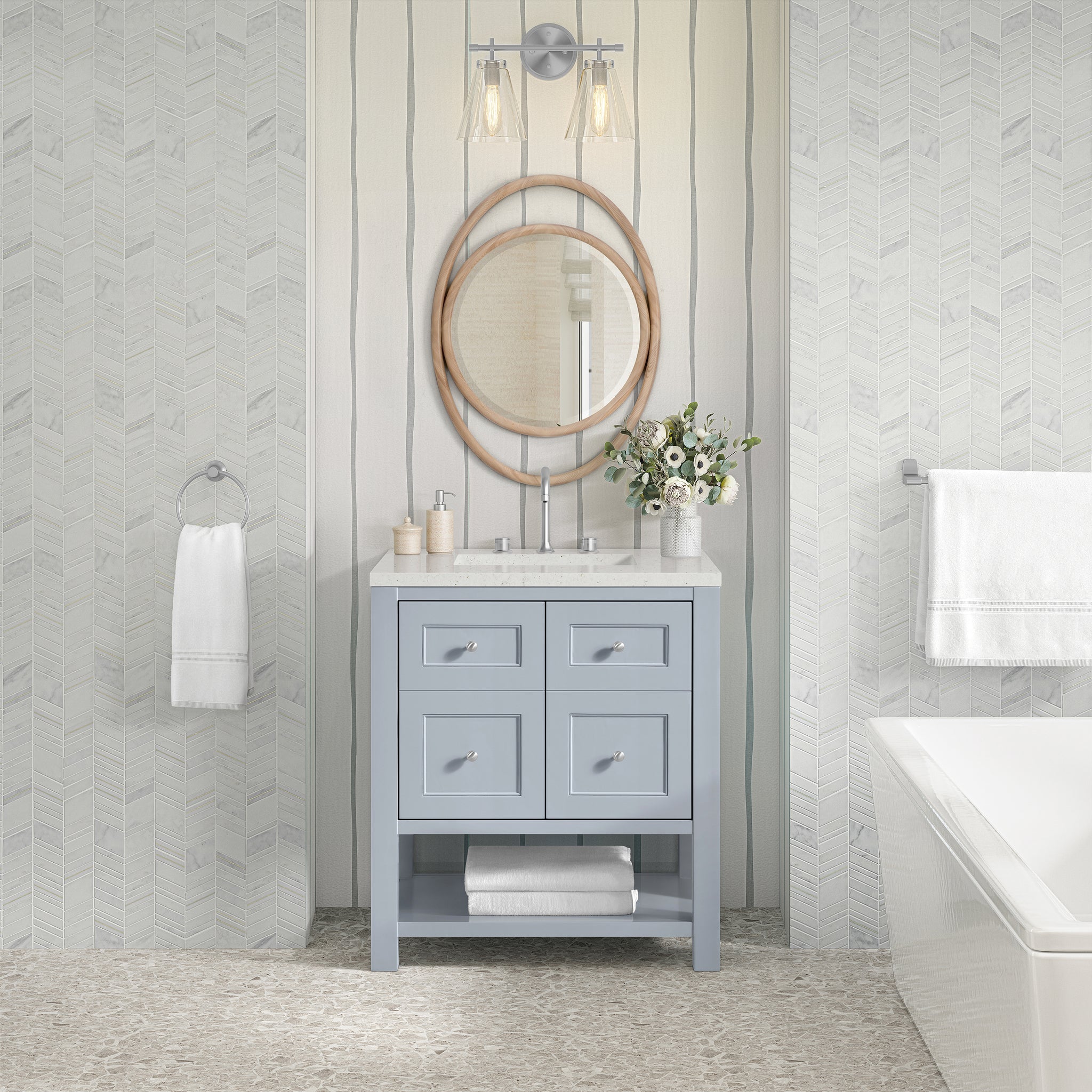 James Martin Breckenridge 30" Single Bathroom Vanity, Serenity Blue, view 21