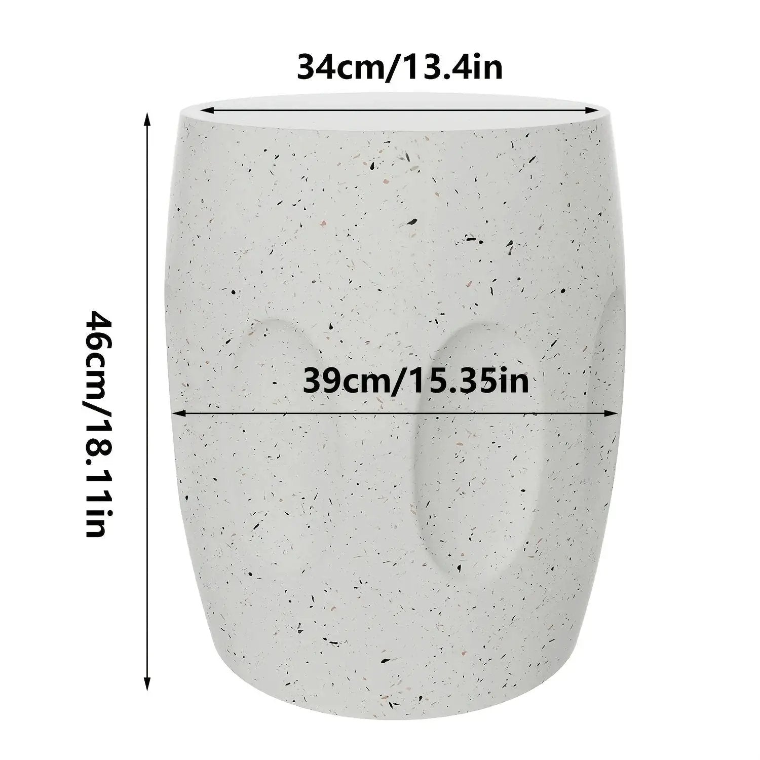 Modern Concrete Drum Side Table – Indoor & Outdoor Accent End Table by House Of Avana
