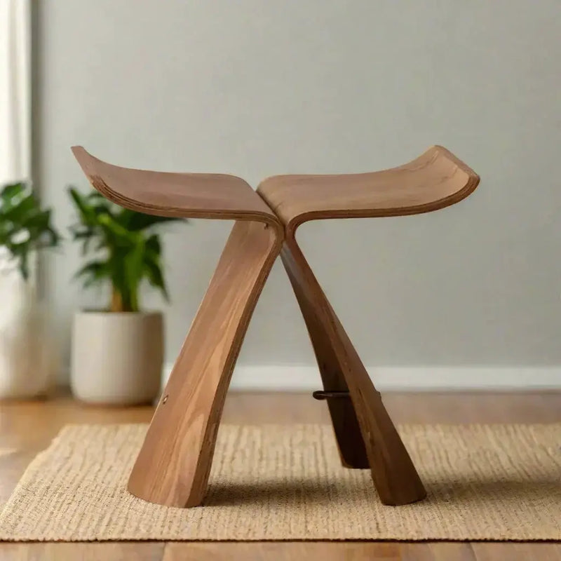 Small Stool Ottoman Storage for Apartment Living Spaces by House Of Avana
