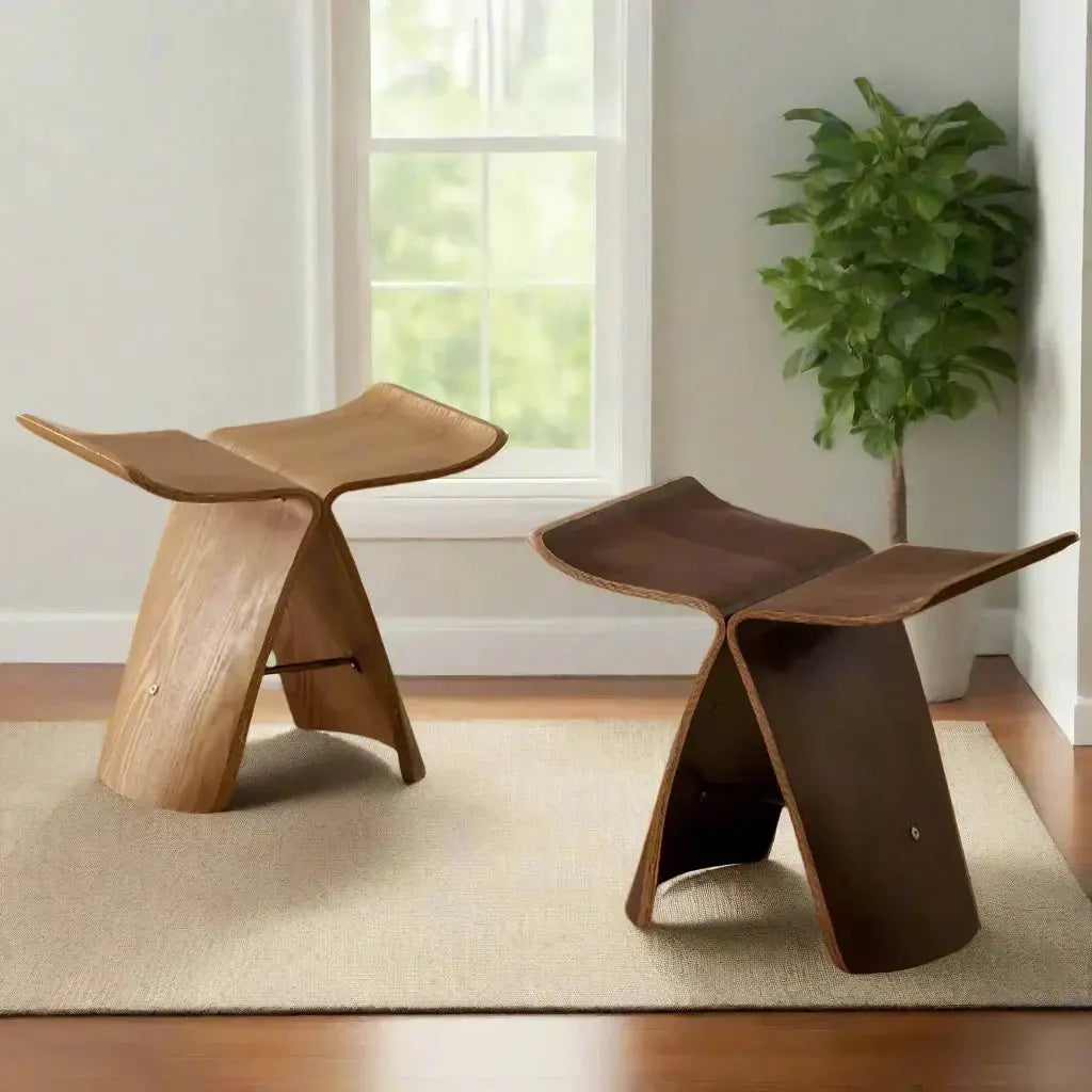 Small Stool Ottoman Storage for Apartment Living Spaces by House Of Avana