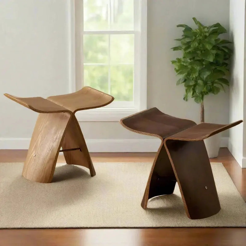 Small Stool Ottoman Storage for Apartment Living Spaces by House Of Avana